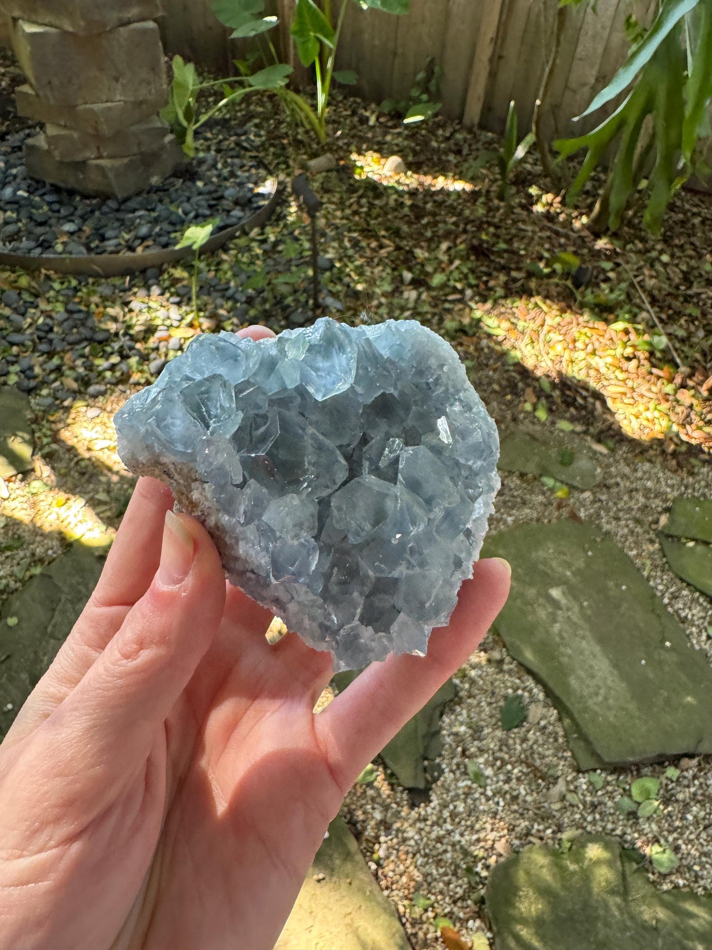Sparkly Blue Celestine/Celestite Geode 340g Specimen, Madagascar