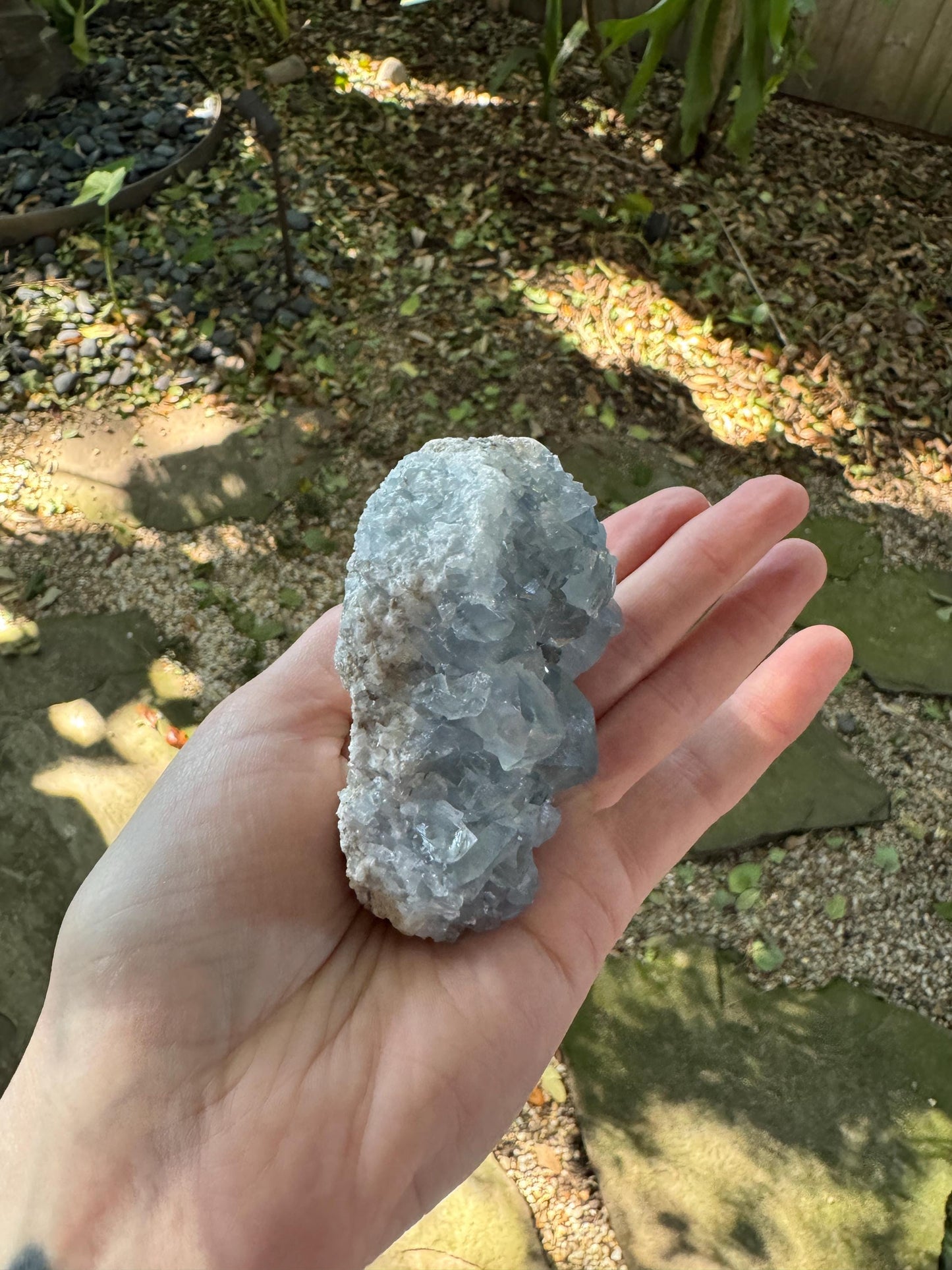 Sparkly Blue Celestine/Celestite Geode 340g Specimen, Madagascar