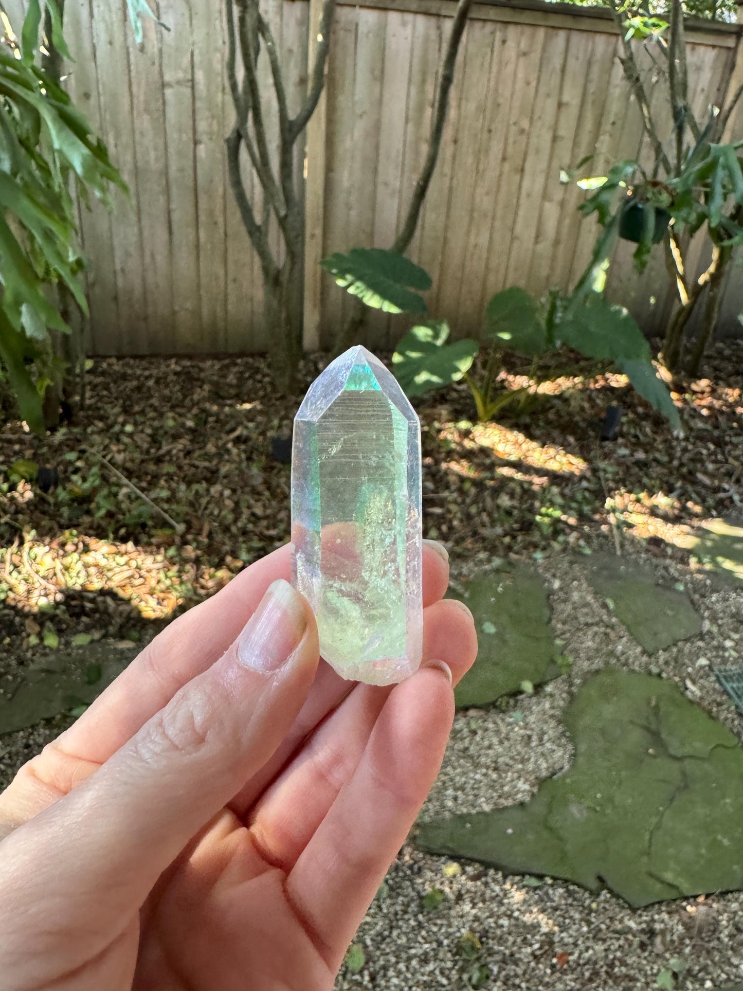 Rainbow Angel Aura Quartz Point 32.7g Specimen From Arkansas Mineral