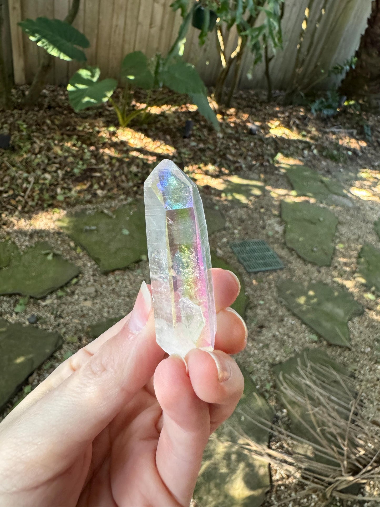 Rainbow Angel Aura Quartz Point 32.7g Specimen From Arkansas Mineral