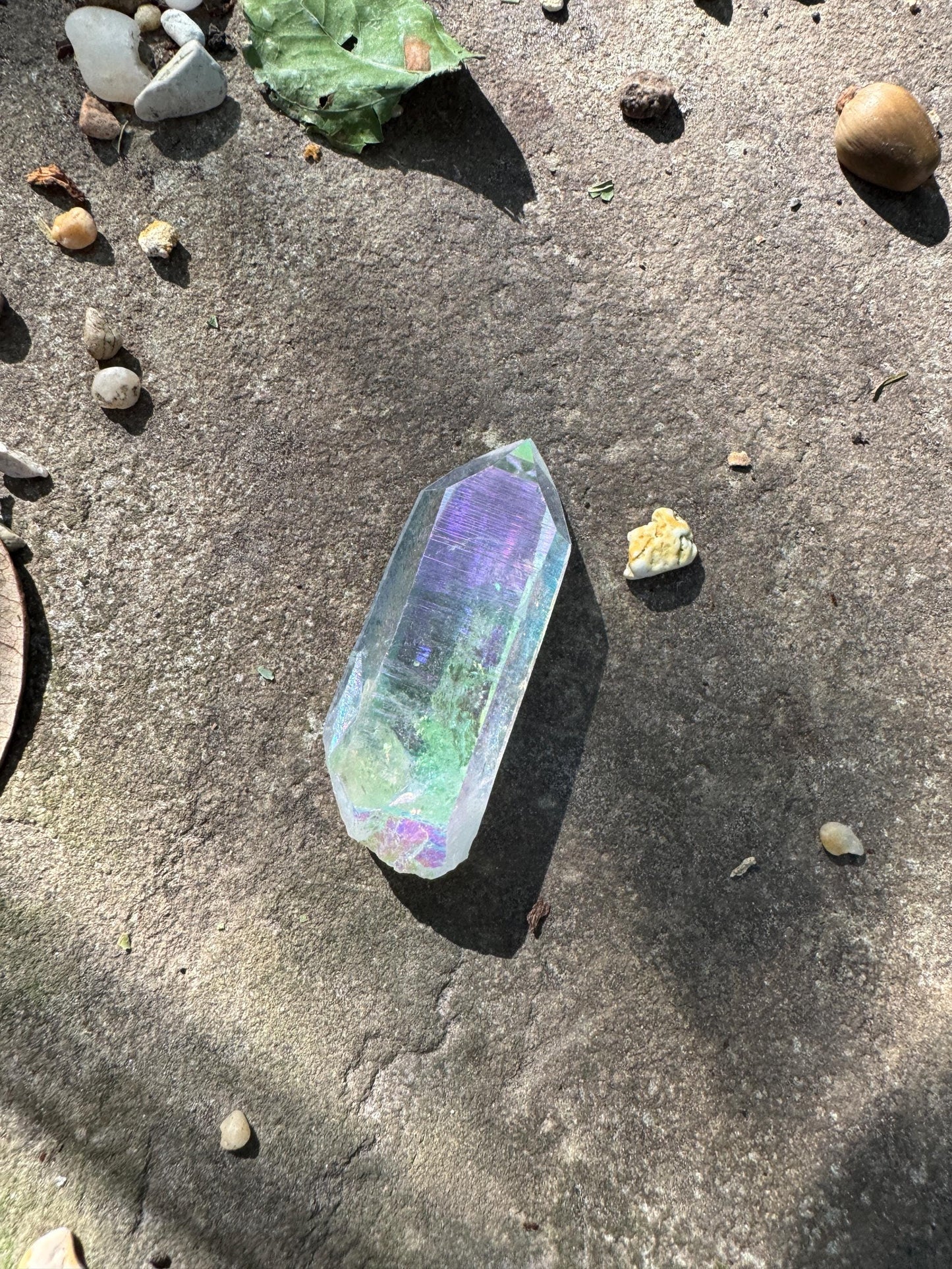 Rainbow Angel Aura Quartz Point 32.7g Specimen From Arkansas Mineral