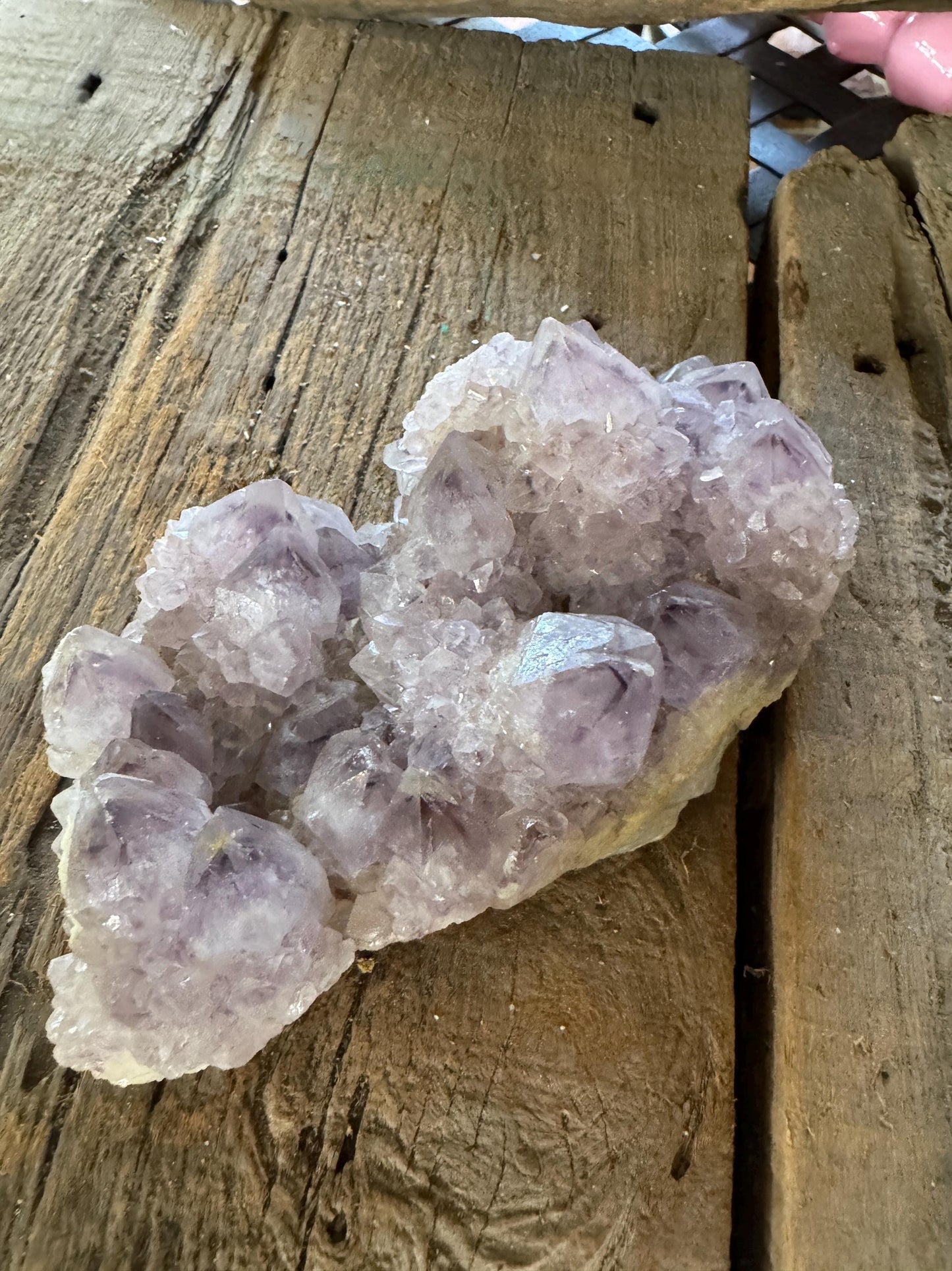 Amethyst Spirit Quartz Point cluster 449g From Mpumalanga South Africa
