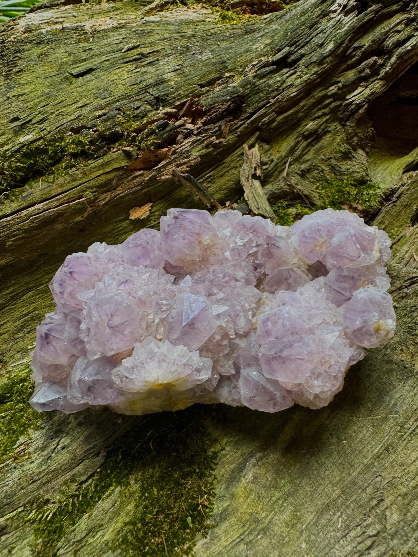 Amethyst Spirit Quartz Point cluster 449g From Mpumalanga South Africa