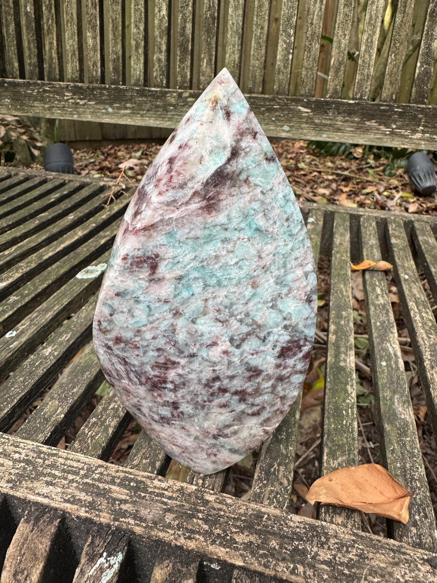 Polished Amazonite Teardrop Display Specimen 1228g 2lbs 11.3oz From Brazil