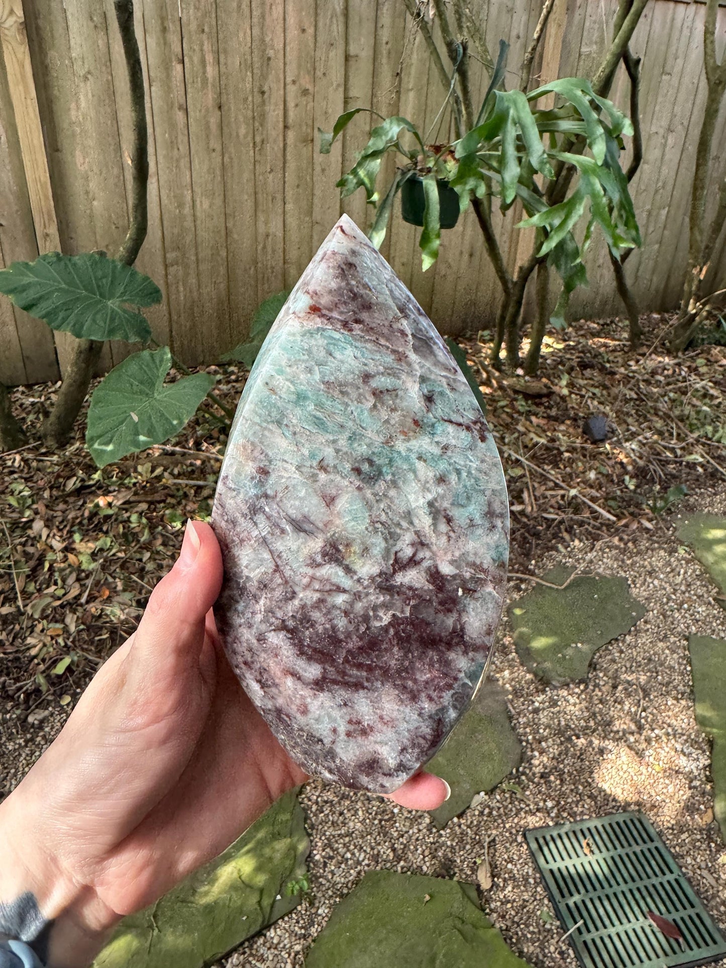 Polished Amazonite Teardrop Display Specimen 1228g 2lbs 11.3oz From Brazil