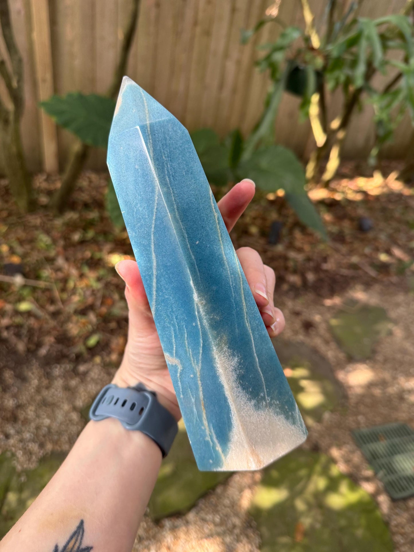 Large Trolleite with Lazulite Polished Point From Brazil 1800g 3lbs 15.5oz Specimen Crystal Mineral