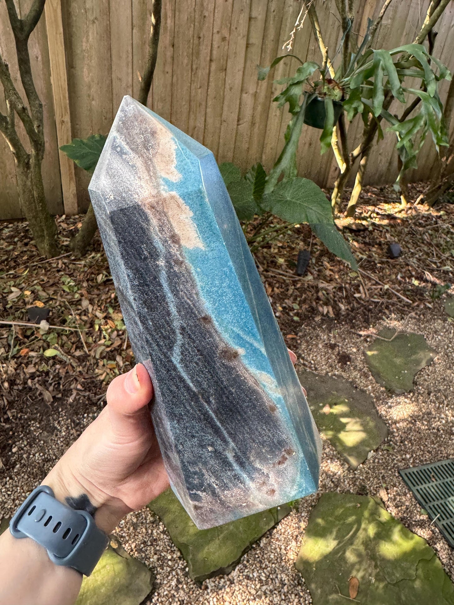 Large Trolleite with Lazulite Polished Point From Brazil 1800g 3lbs 15.5oz Specimen Crystal Mineral