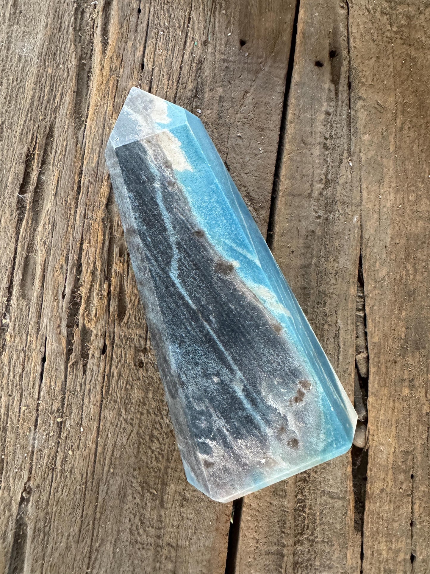 Large Trolleite with Lazulite Polished Point From Brazil 1800g 3lbs 15.5oz Specimen Crystal Mineral