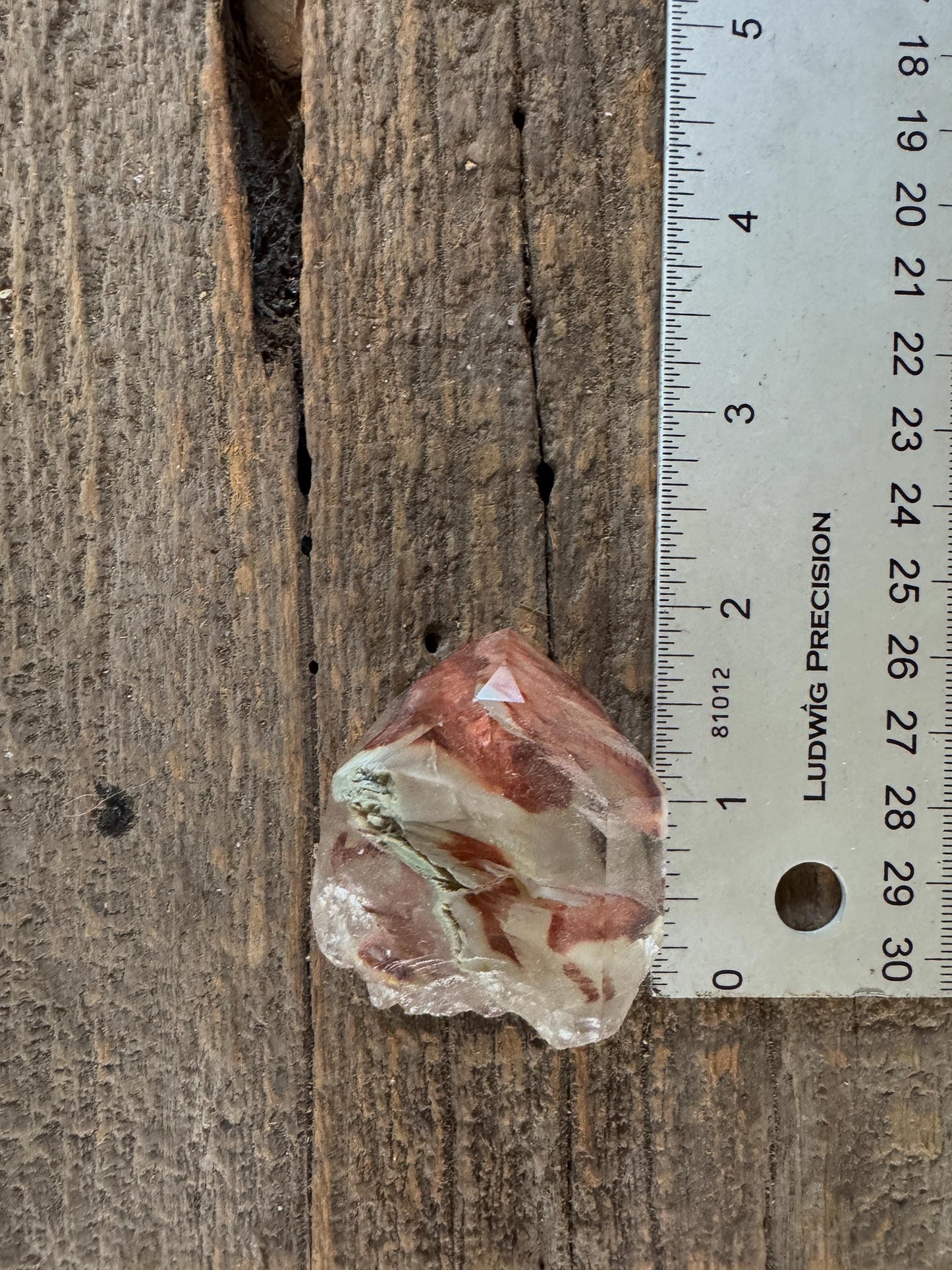 Rare Amphibole/Angel Phantom Quartz polished specimen 50.9g Crystal Mineral