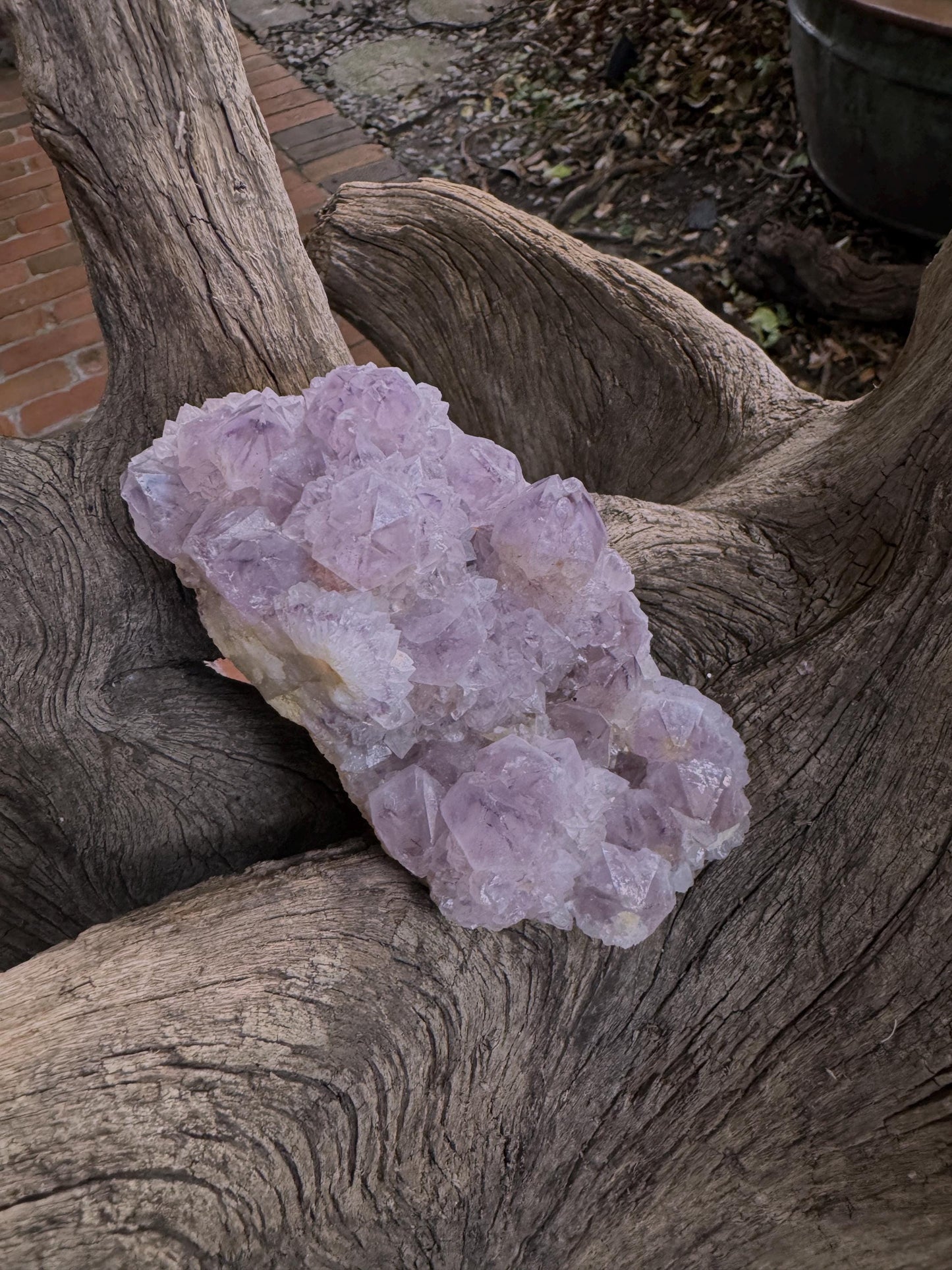 Amethyst Spirit Quartz Point cluster 449g From Mpumalanga South Africa