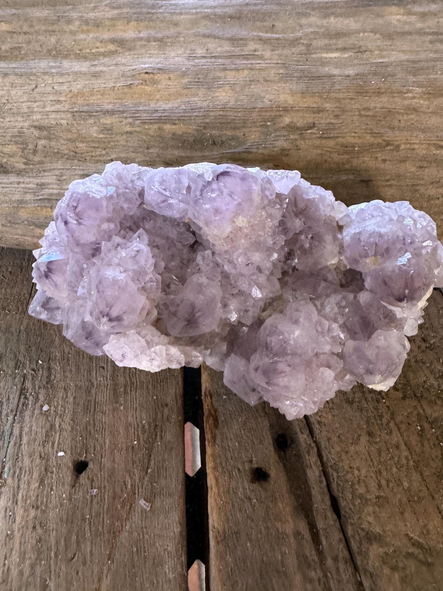 Amethyst Spirit Quartz Point cluster 449g From Mpumalanga South Africa