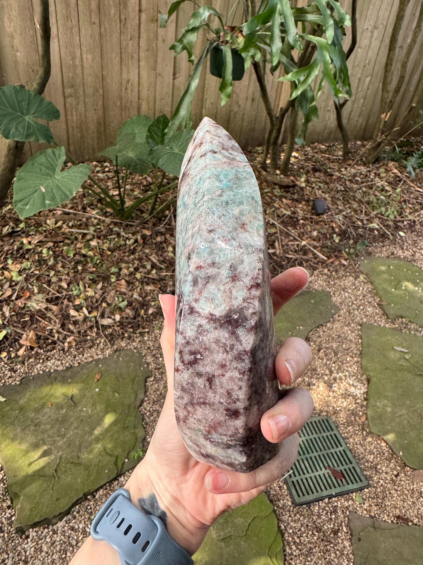 Polished Amazonite Teardrop Display Specimen 1228g 2lbs 11.3oz From Brazil