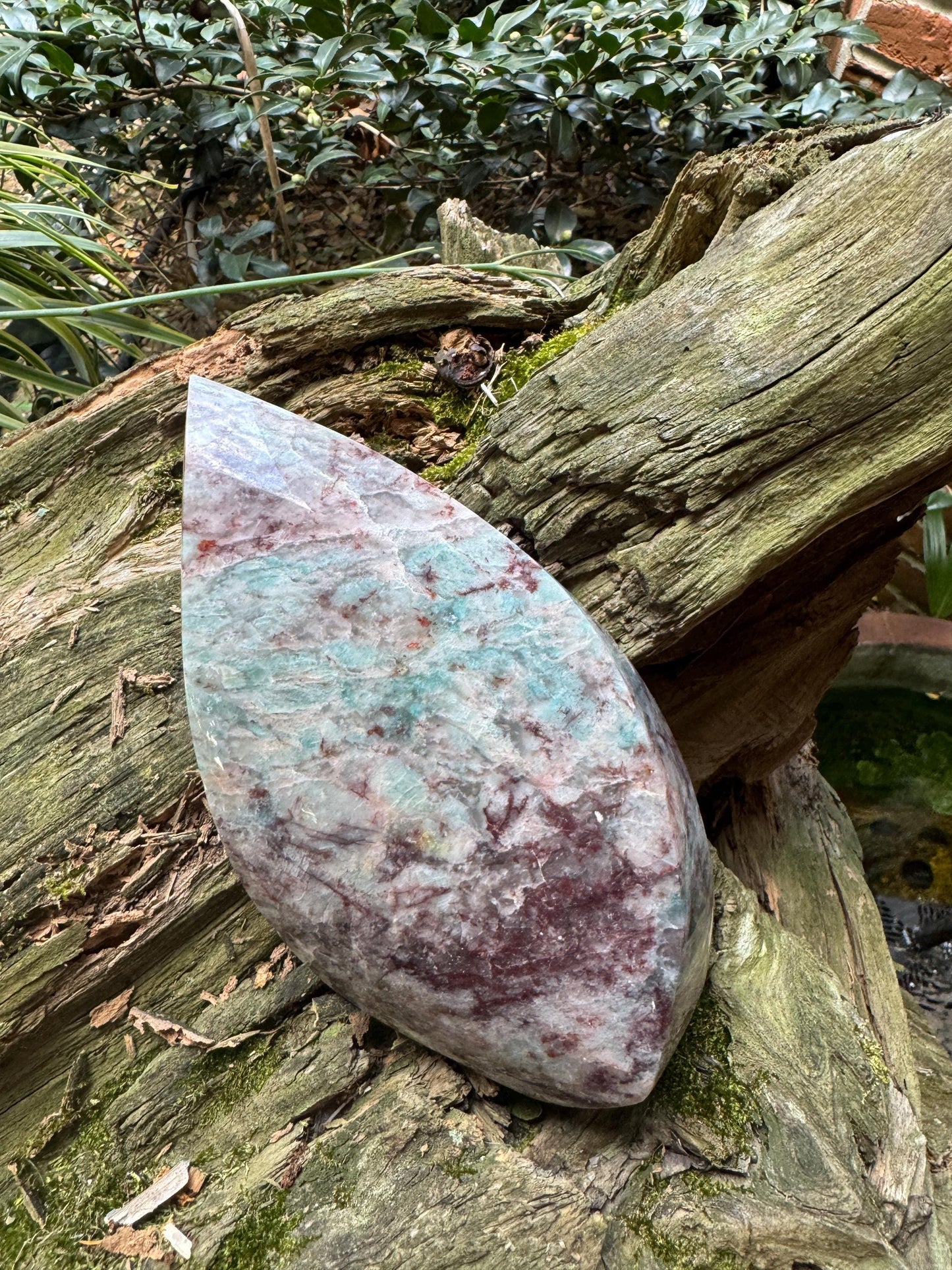 Polished Amazonite Teardrop Display Specimen 1228g 2lbs 11.3oz From Brazil