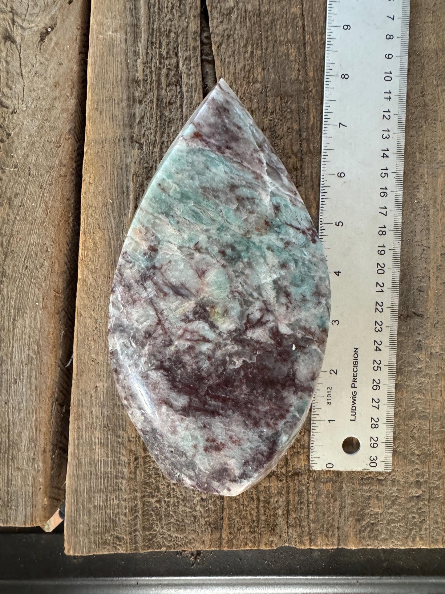 Polished Amazonite Teardrop Display Specimen 1228g 2lbs 11.3oz From Brazil