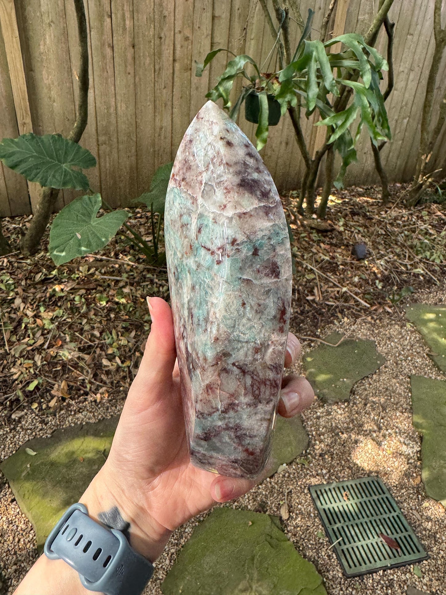 Polished Amazonite Teardrop Display Specimen 1228g 2lbs 11.3oz From Brazil
