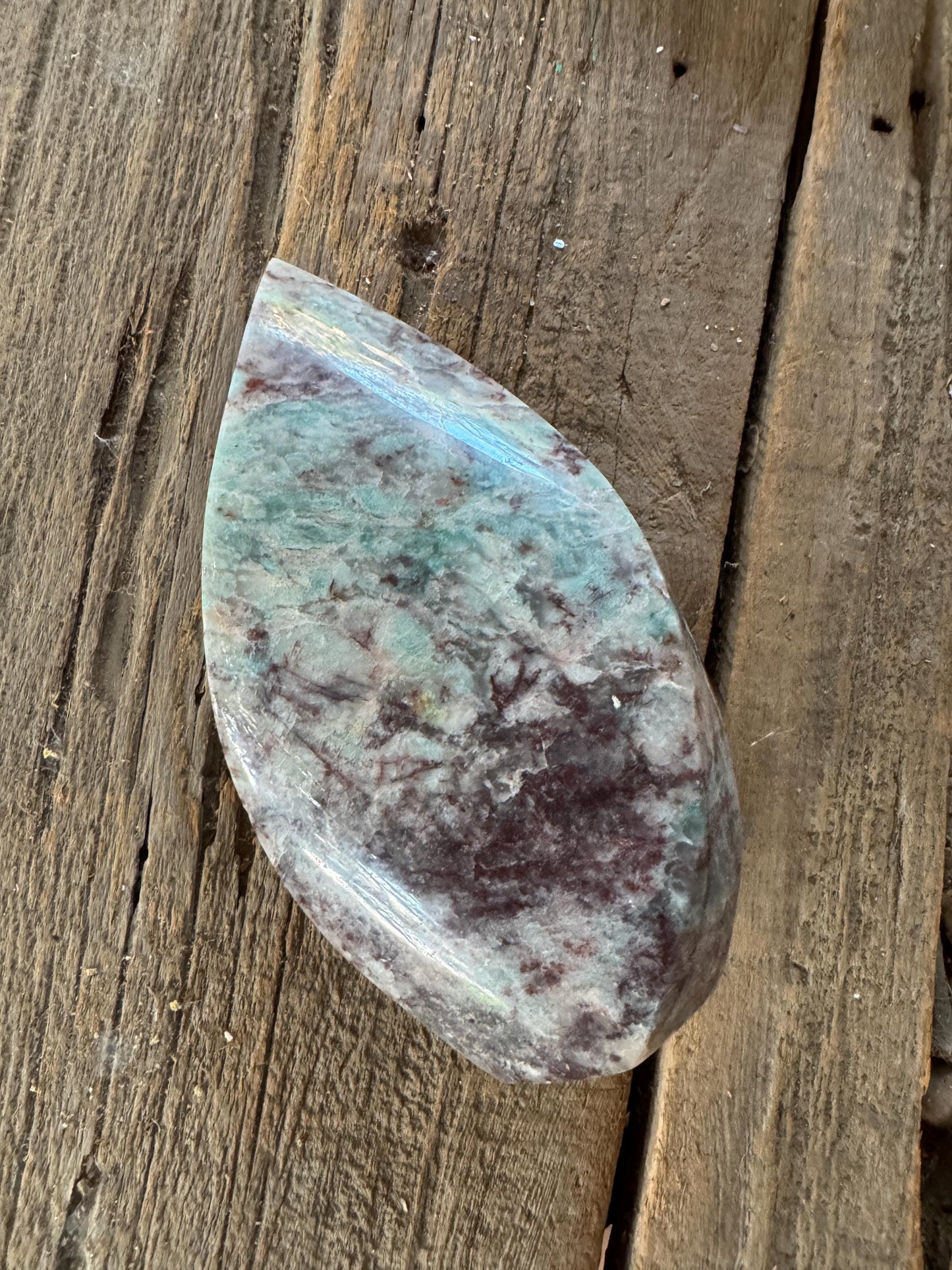 Polished Amazonite Teardrop Display Specimen 1228g 2lbs 11.3oz From Brazil