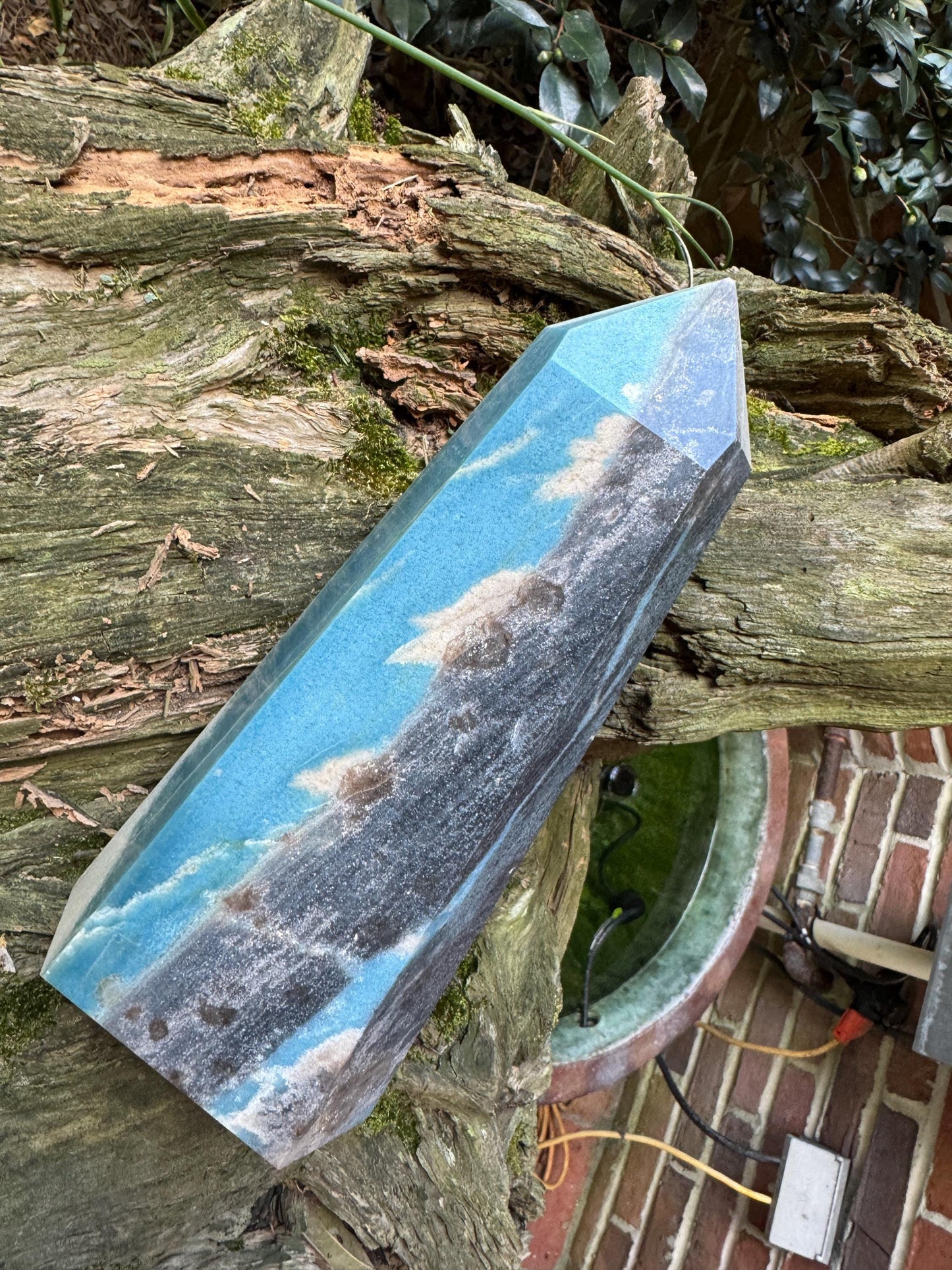 Large Trolleite with Lazulite Polished Point From Brazil 1800g 3lbs 15.5oz Specimen Crystal Mineral