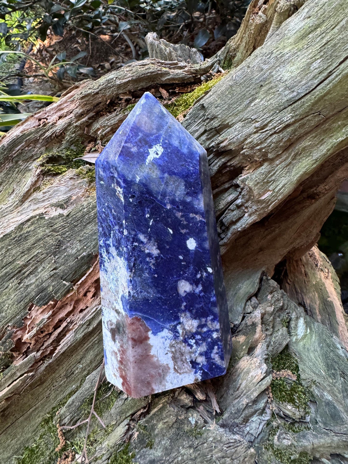 Blue Sodalite Polished Crystal Specimen 644g From Brazil *slight damage