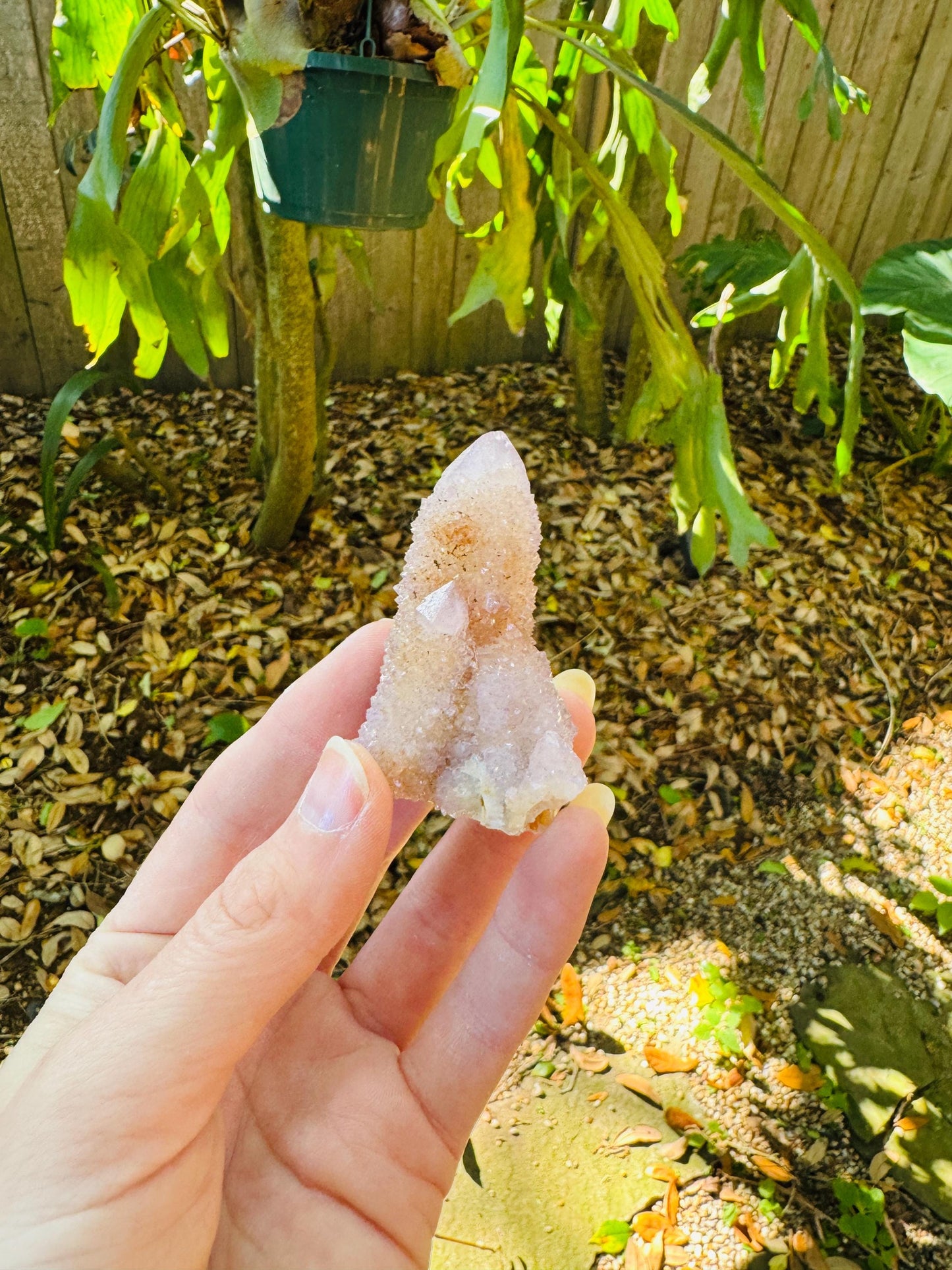 Pale Amethyst Spirit Quartz Cluster with iron and hematite 53.4g Specimen From Mpumalanga South Africa