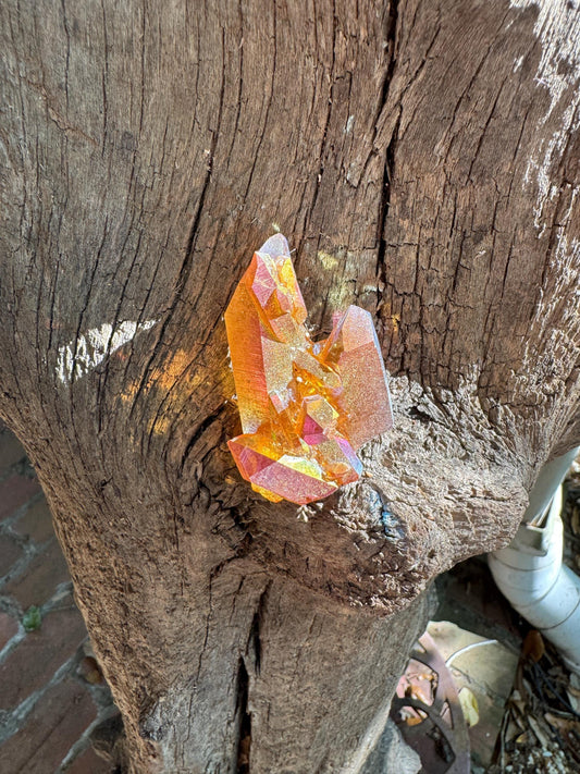 Citrus Blossom Aura Quartz Cluster from Arkansas 44.8g Specimen