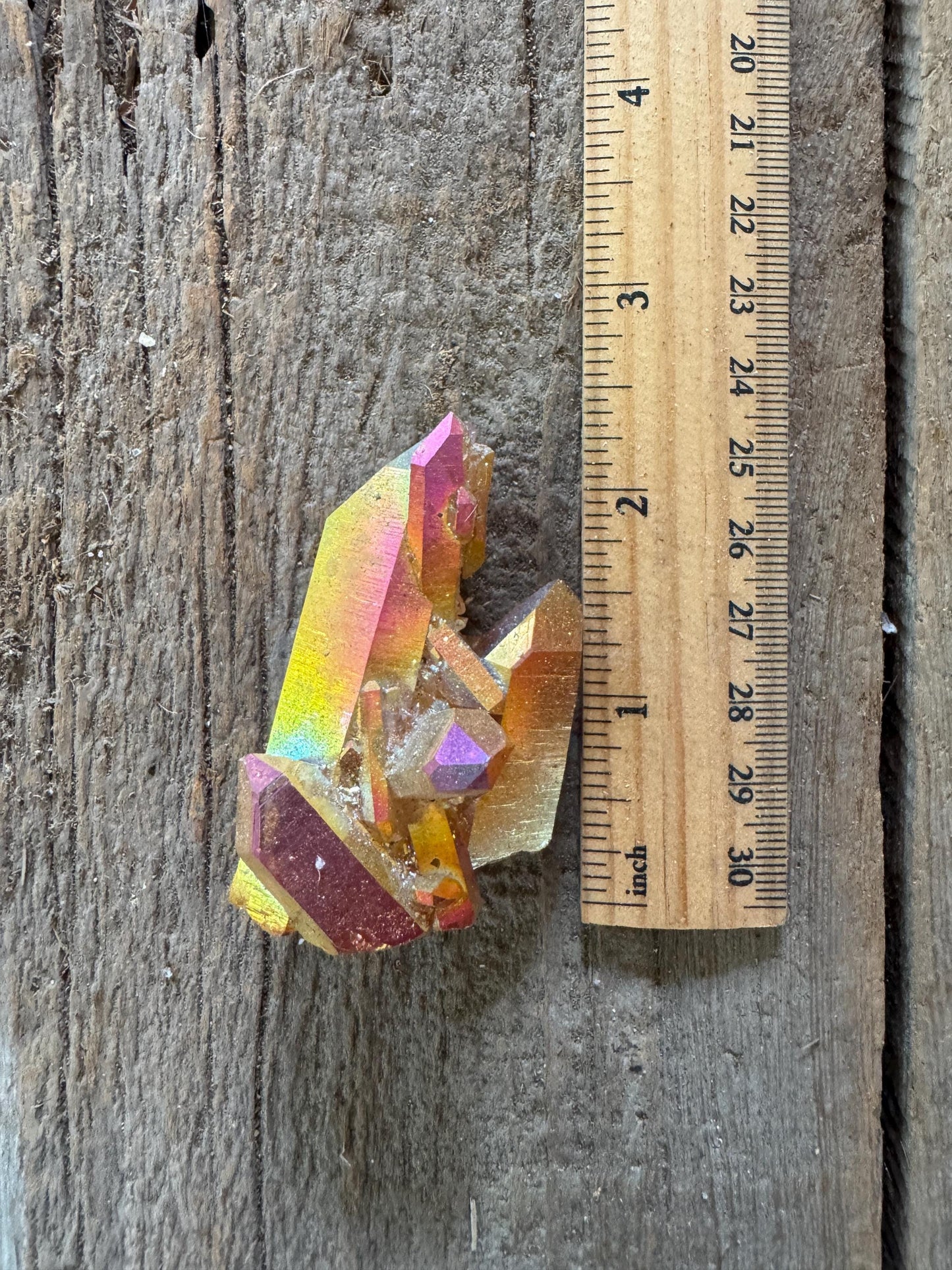 Citrus Blossom Aura Quartz Cluster from Arkansas 44.8g Specimen
