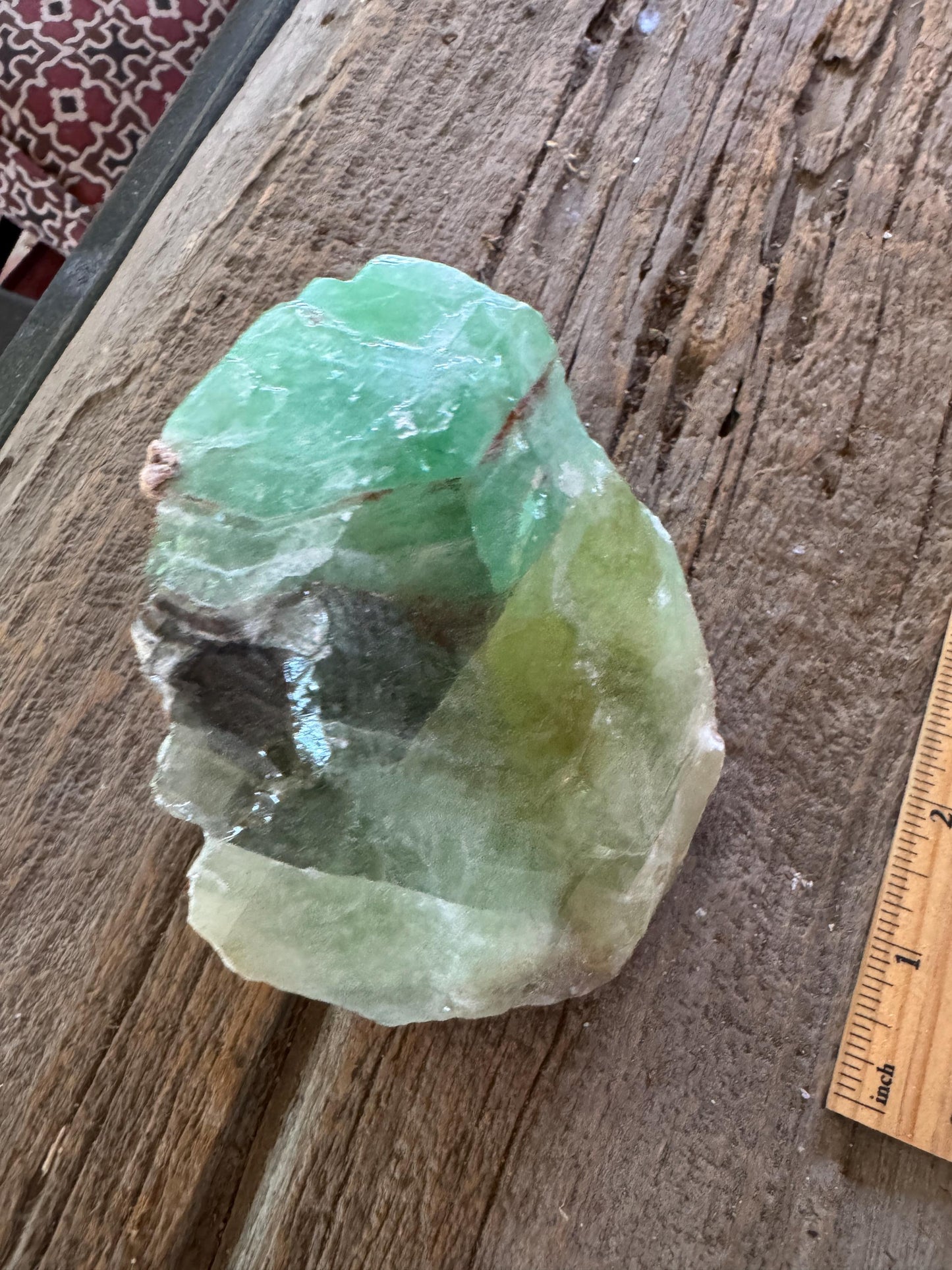 Blue-Green Calcite Specimen: 624g Mexican Mineral Crystal