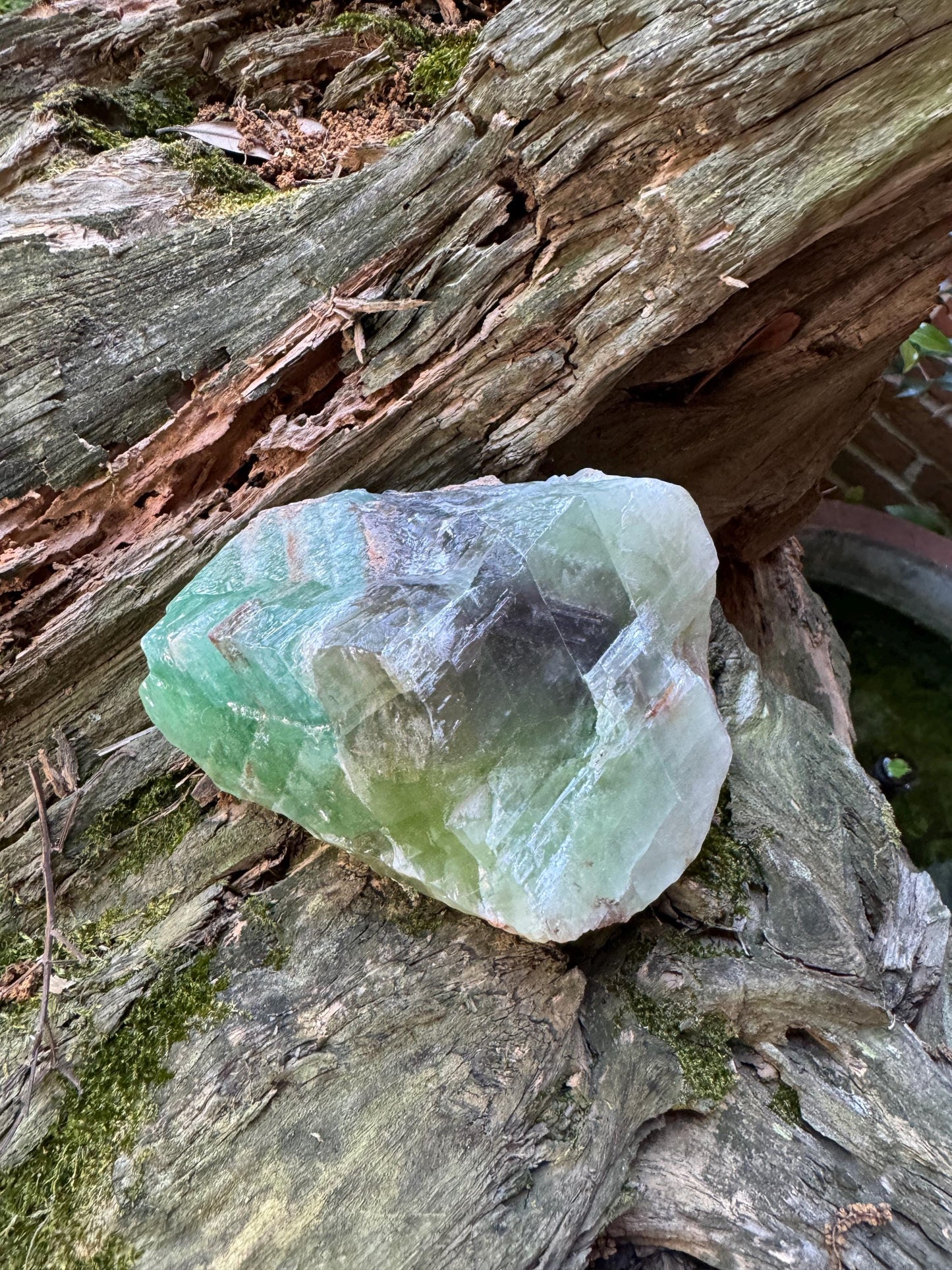 Blue-Green Calcite Specimen: 624g Mexican Mineral Crystal