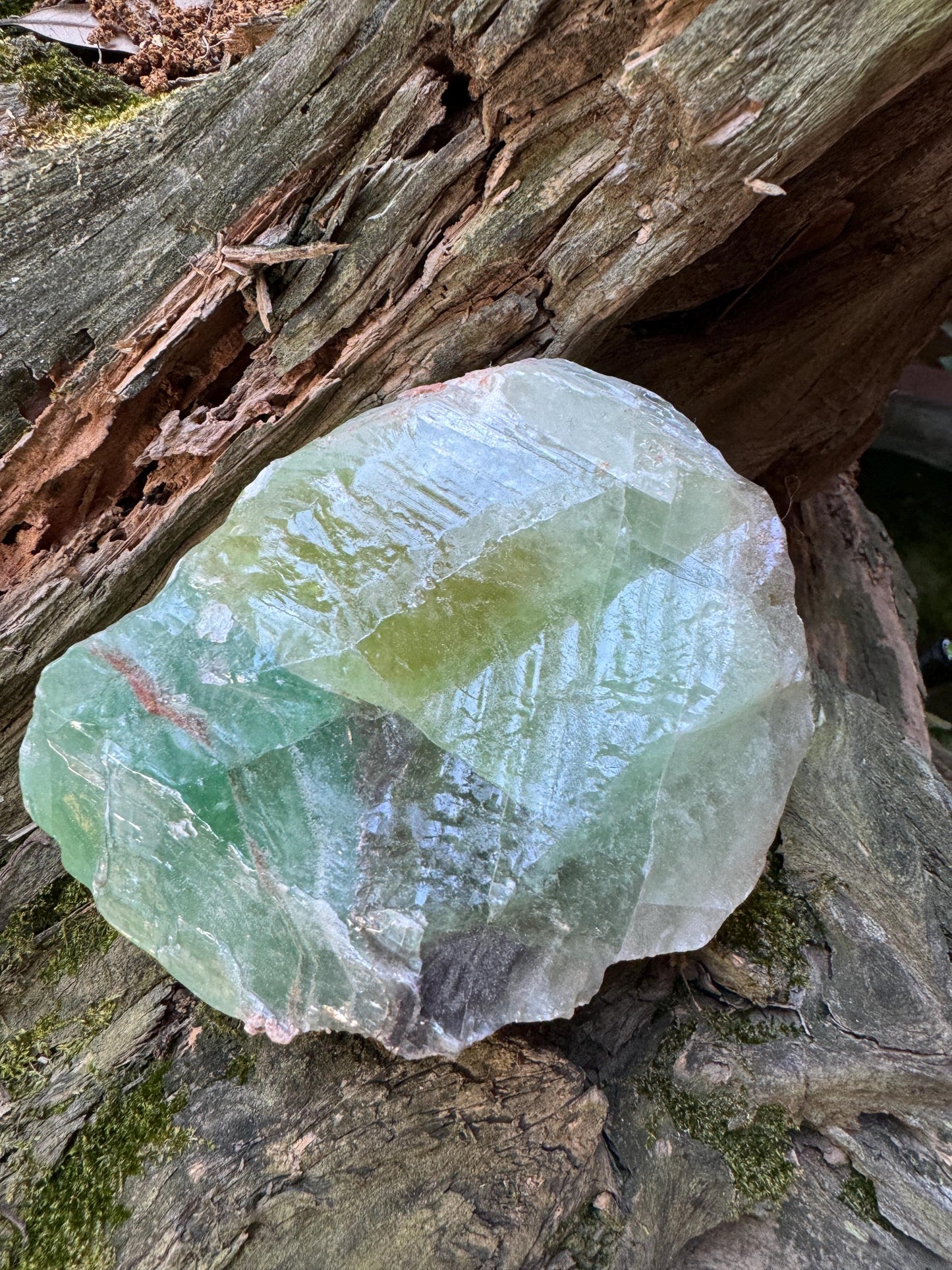 Blue-Green Calcite Specimen: 624g Mexican Mineral Crystal