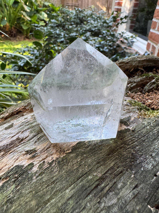 Polished Garden/Senic Quartz Point Specimen With Chlorite 183.3g