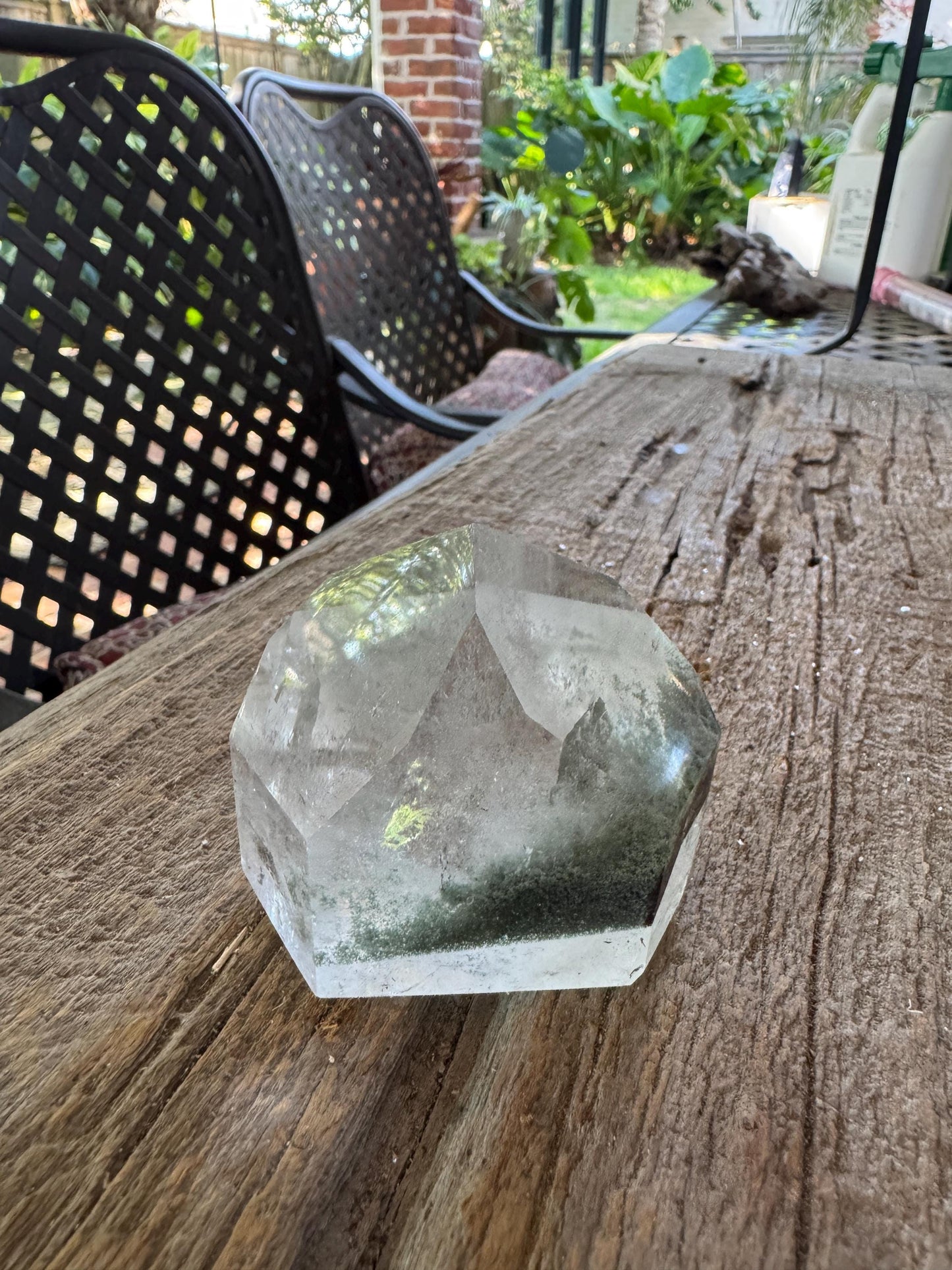 Polished Garden/Senic Quartz Point Specimen With Chlorite 183.3g