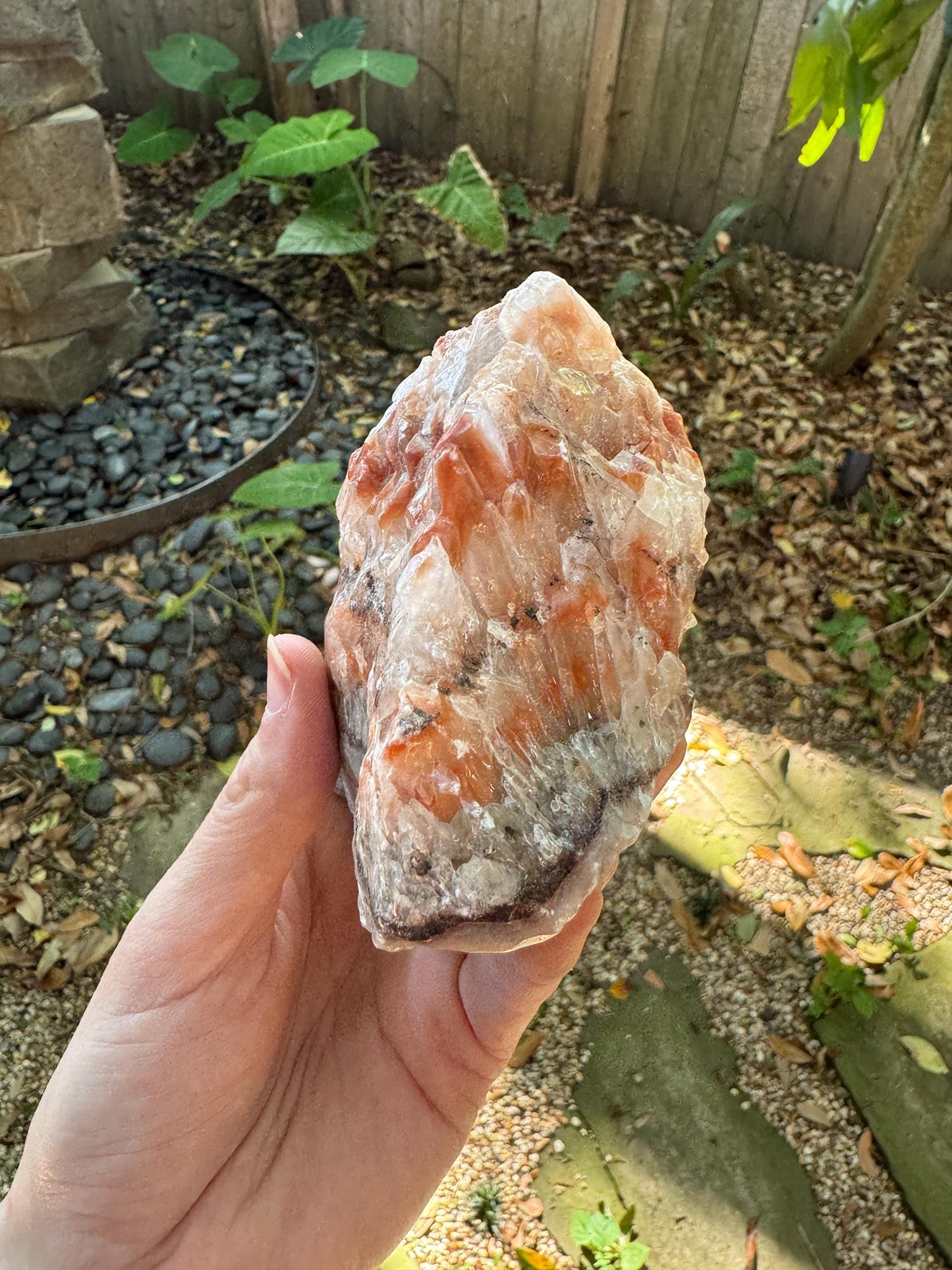 Stunning Tri-Color Calcite Display Specimen from Mexico, 508g 1lb 2oz Raw Crystal