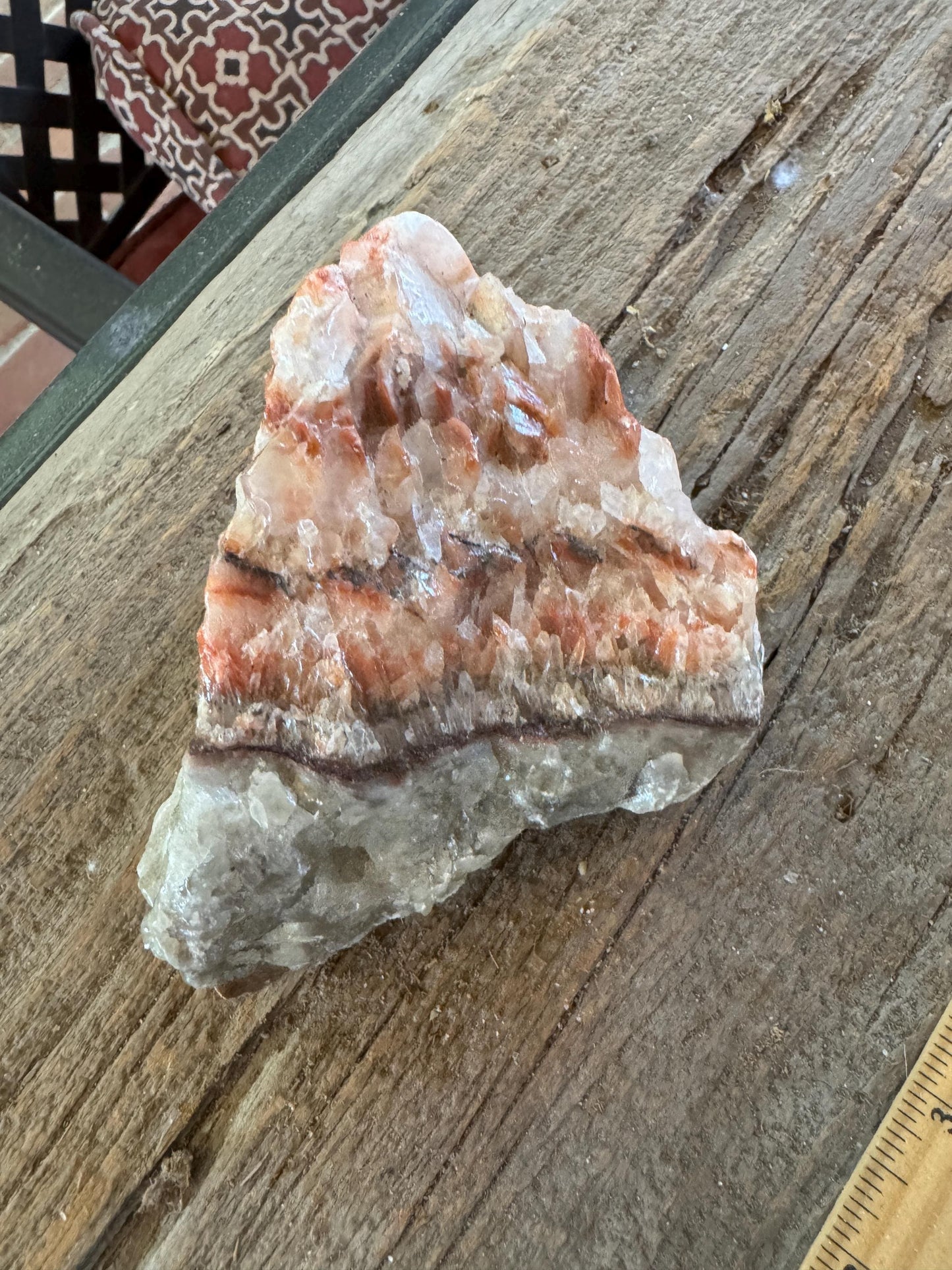 Stunning Tri-Color Calcite Display Specimen from Mexico, 508g 1lb 2oz Raw Crystal
