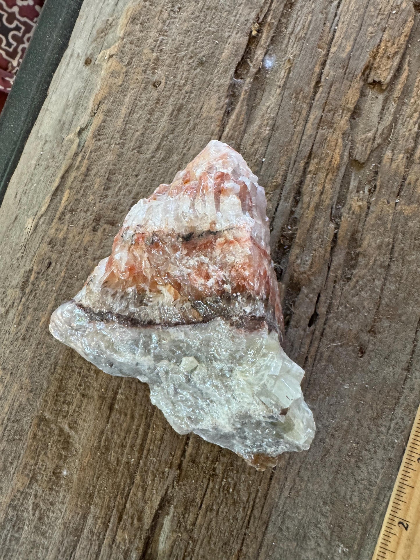 Stunning Tri-Color Calcite Display Specimen from Mexico, 508g 1lb 2oz Raw Crystal