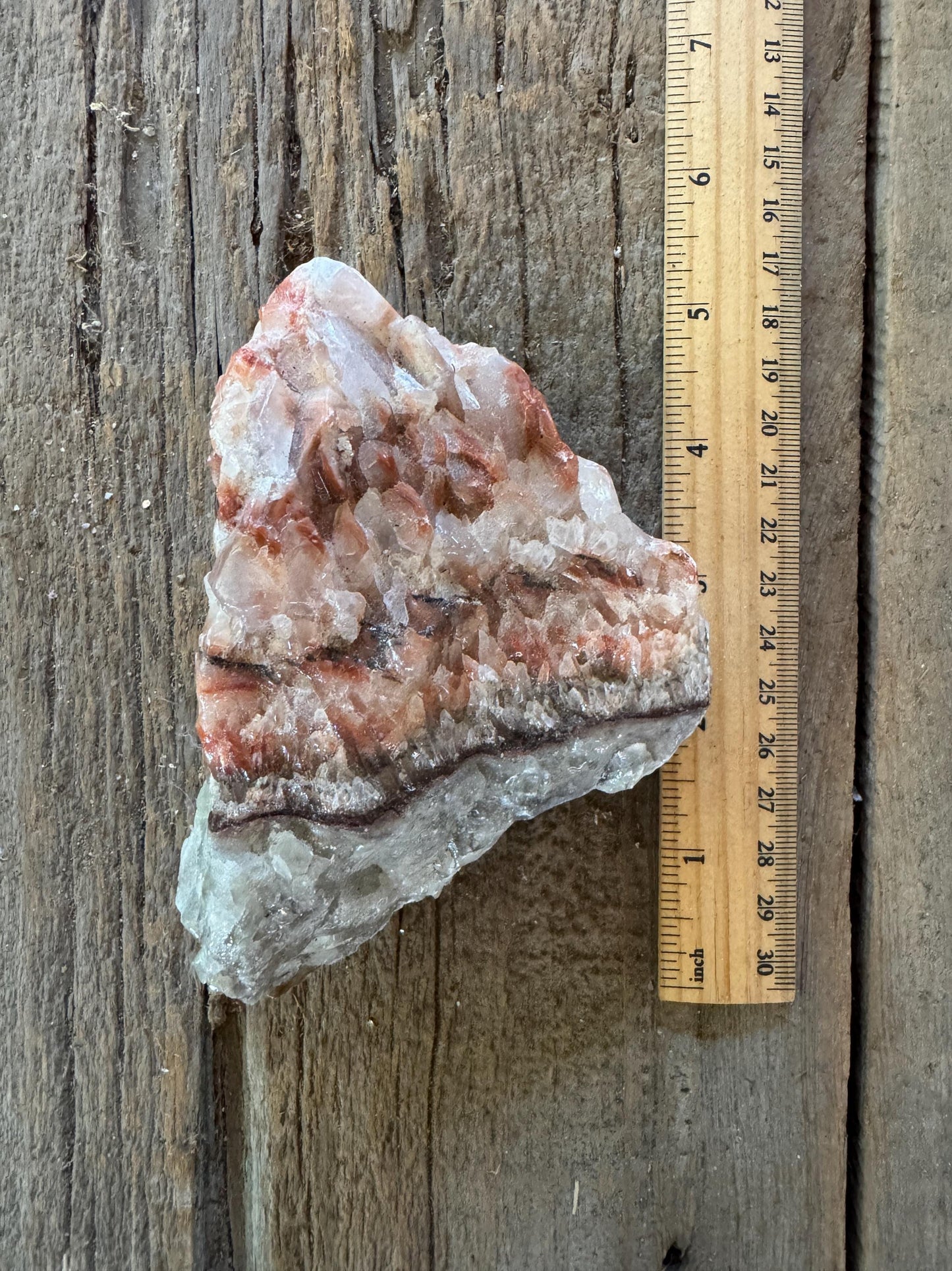 Stunning Tri-Color Calcite Display Specimen from Mexico, 508g 1lb 2oz Raw Crystal
