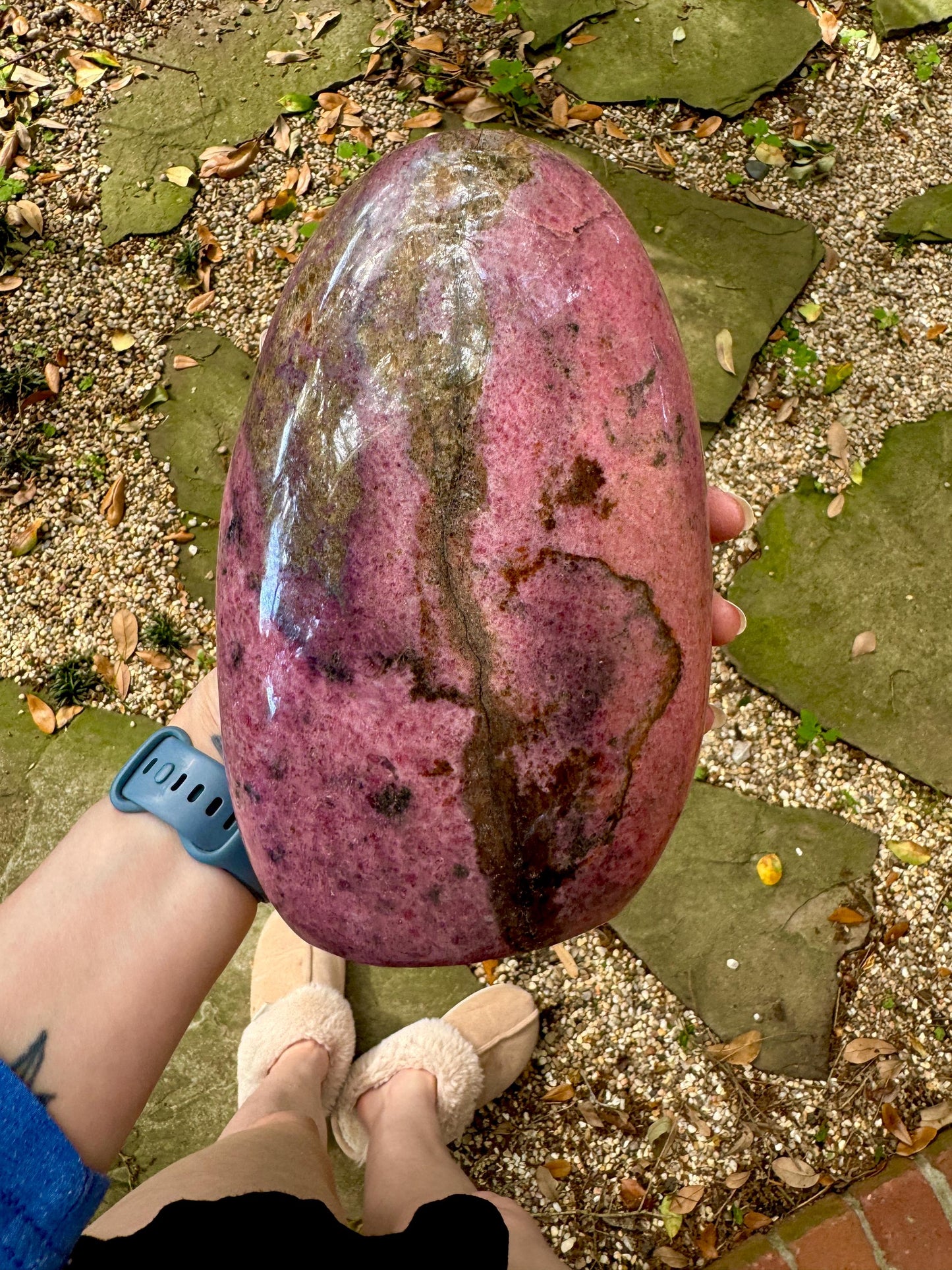Polished Rhodonite Freeform Specimen 4072g 8lbs 15.7oz From Madagascar Mineral Crystal