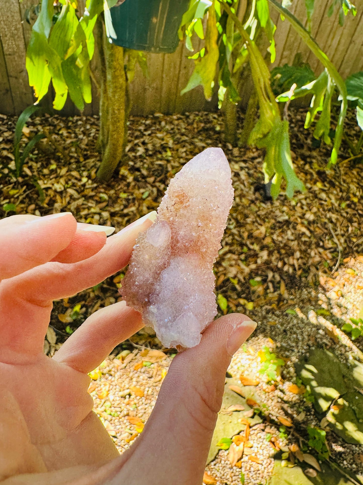 Pale Amethyst Spirit Quartz Cluster with iron and hematite 53.4g Specimen From Mpumalanga South Africa