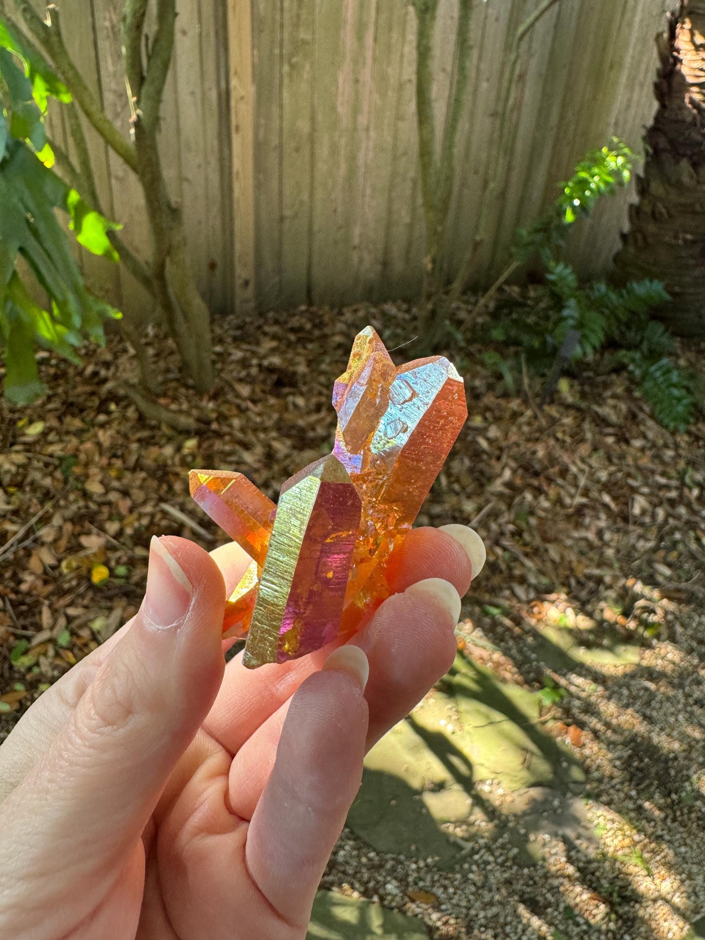 Citrus Blossom Aura Quartz Cluster from Arkansas 44.8g Specimen