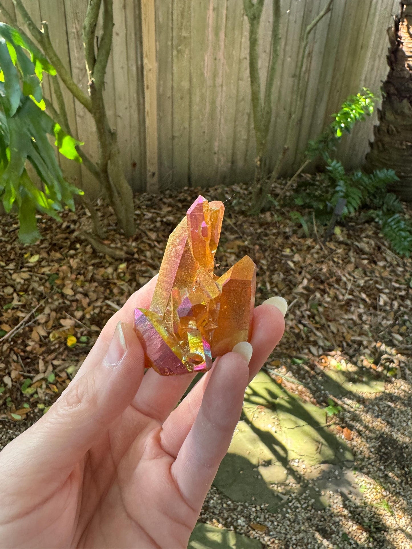 Citrus Blossom Aura Quartz Cluster from Arkansas 44.8g Specimen
