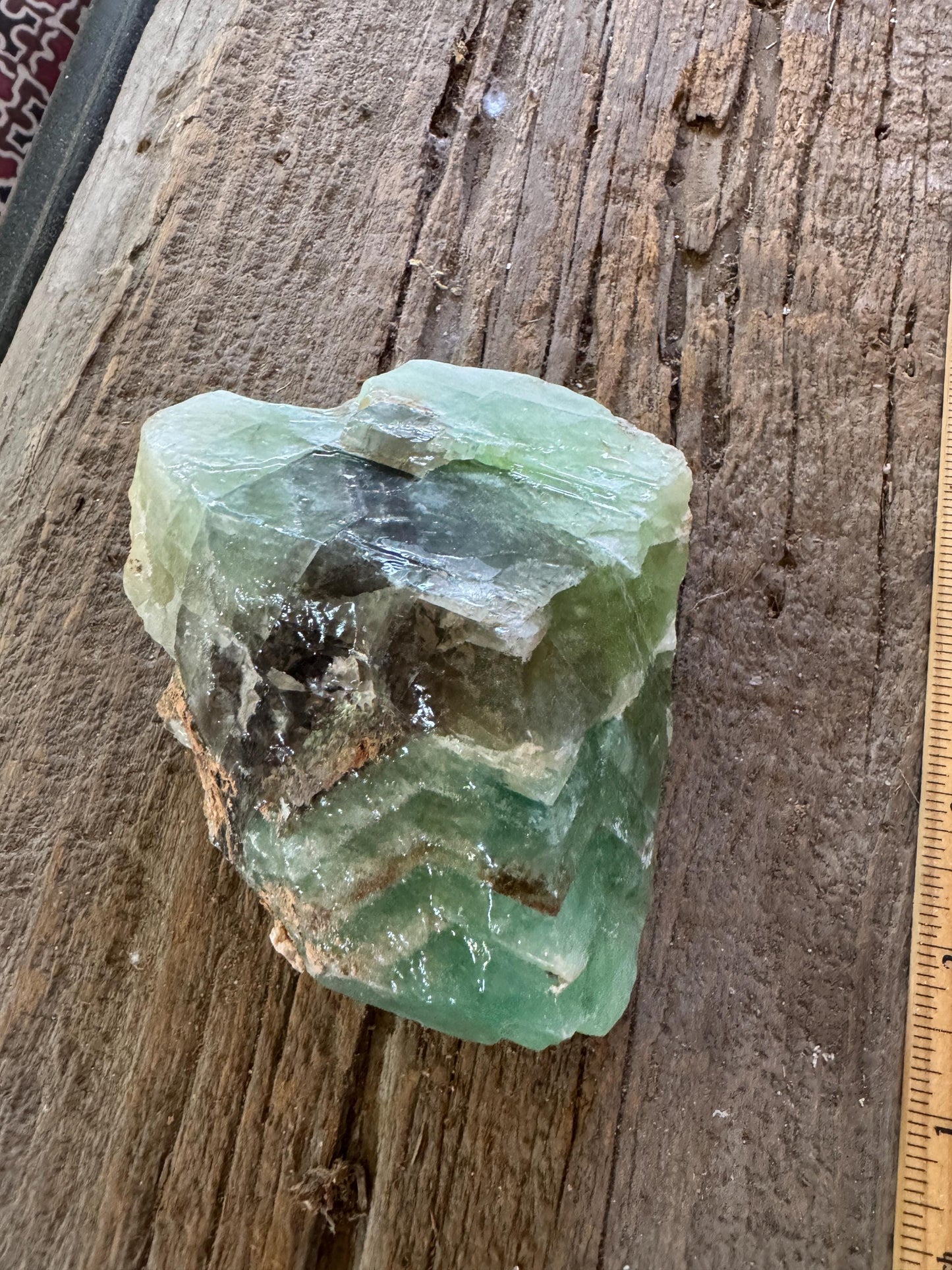 Blue-Green Calcite Specimen: 624g Mexican Mineral Crystal