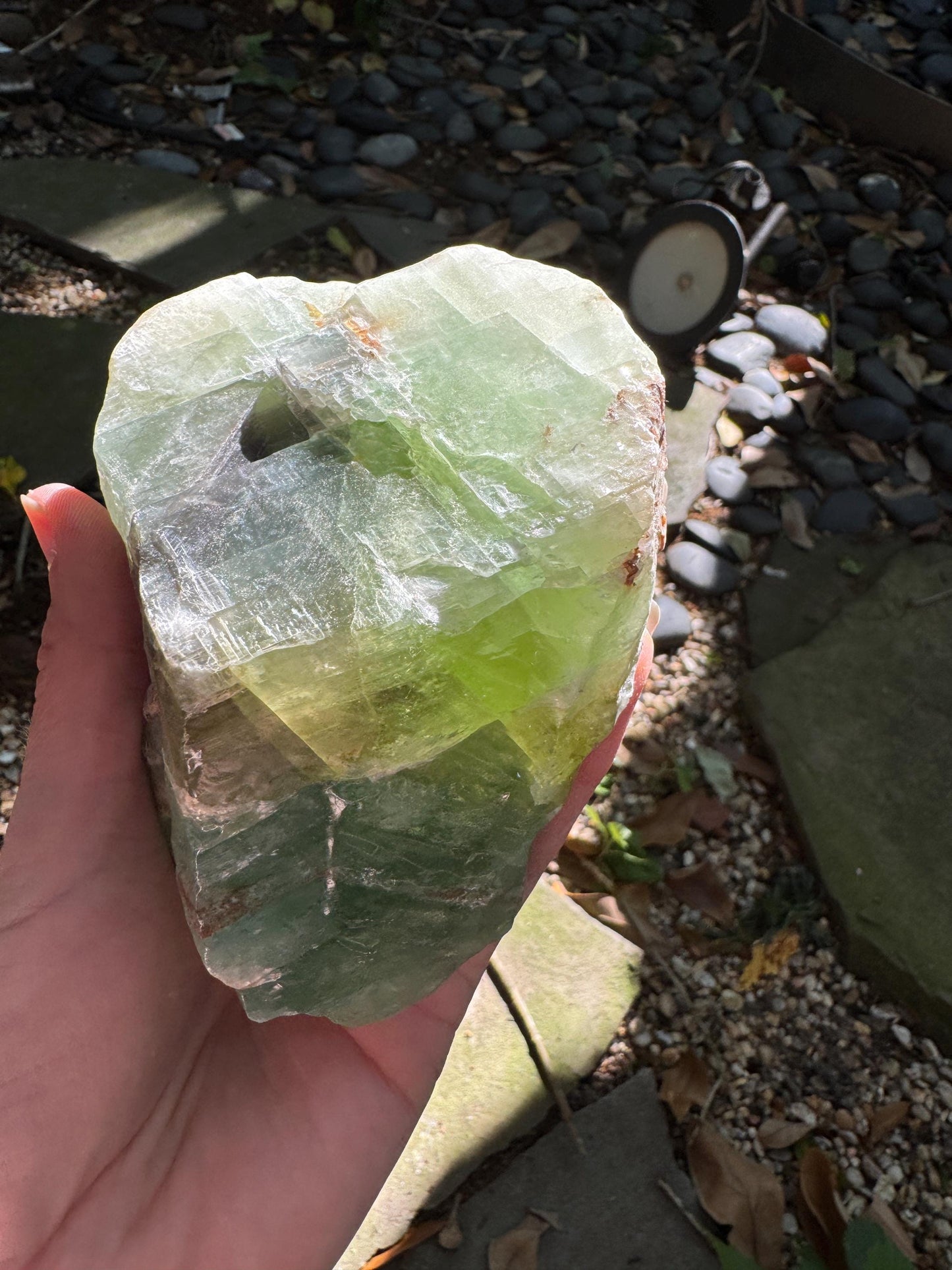 Blue-Green Calcite Specimen: 624g Mexican Mineral Crystal