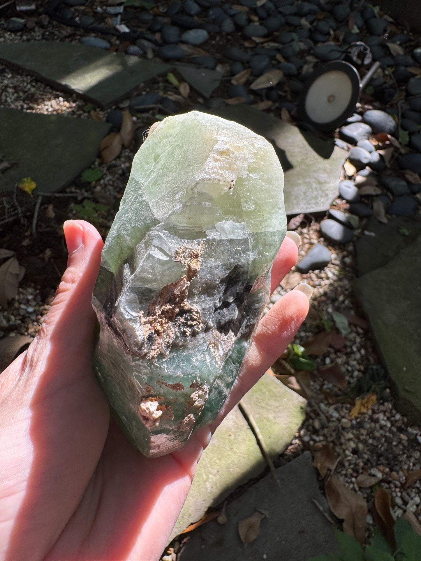 Blue-Green Calcite Specimen: 624g Mexican Mineral Crystal