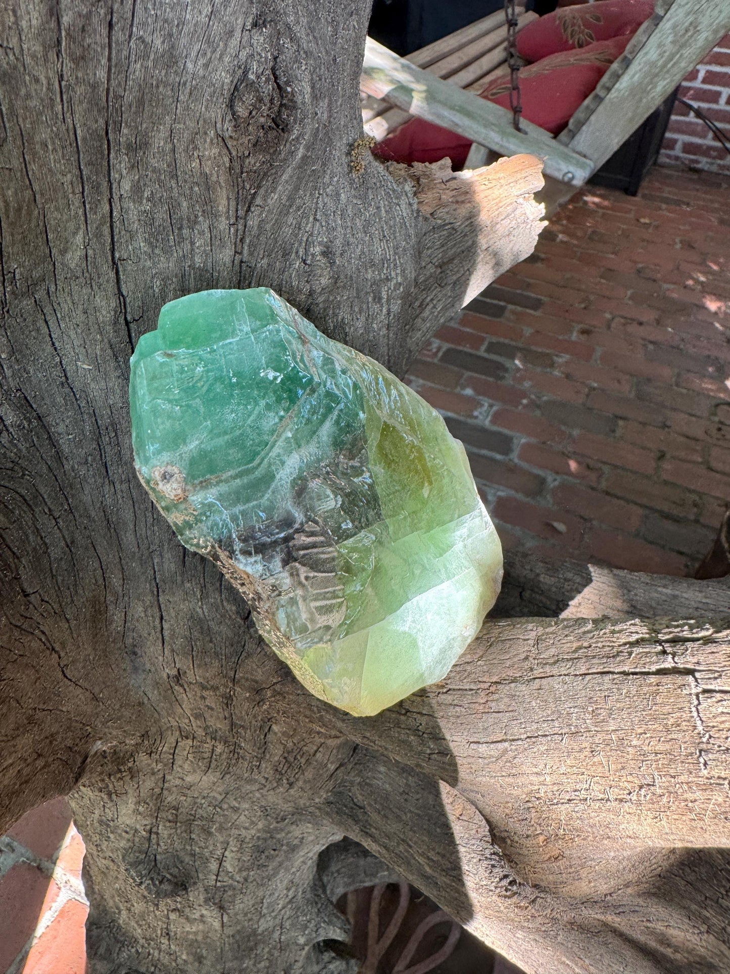 Blue-Green Calcite Specimen: 624g Mexican Mineral Crystal