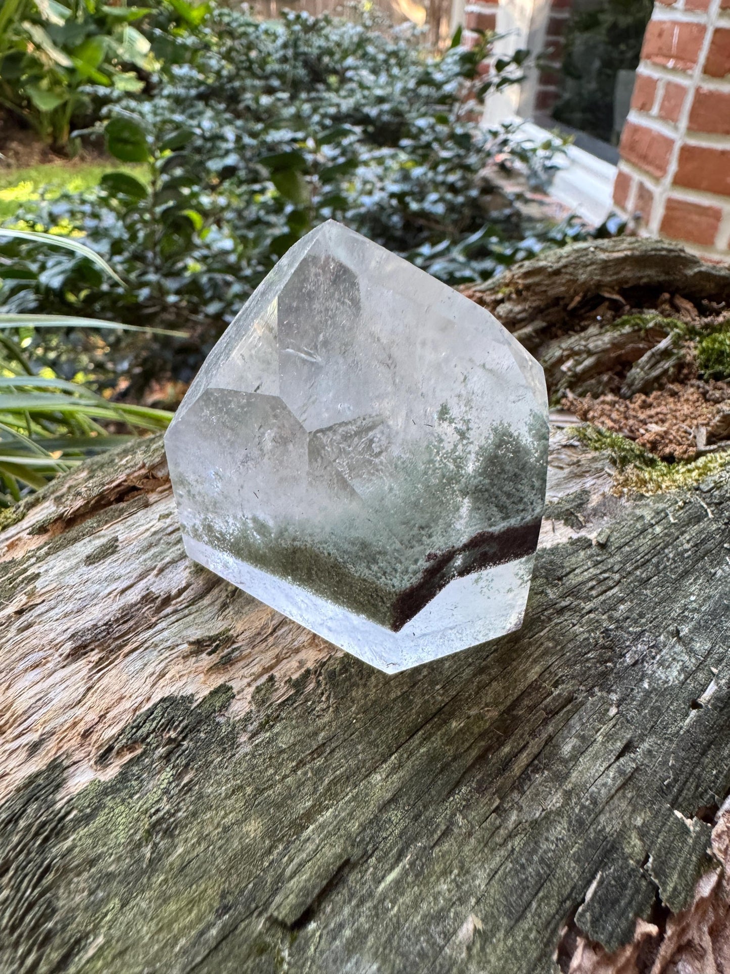 Polished Garden/Senic Quartz Point Specimen With Chlorite 183.3g