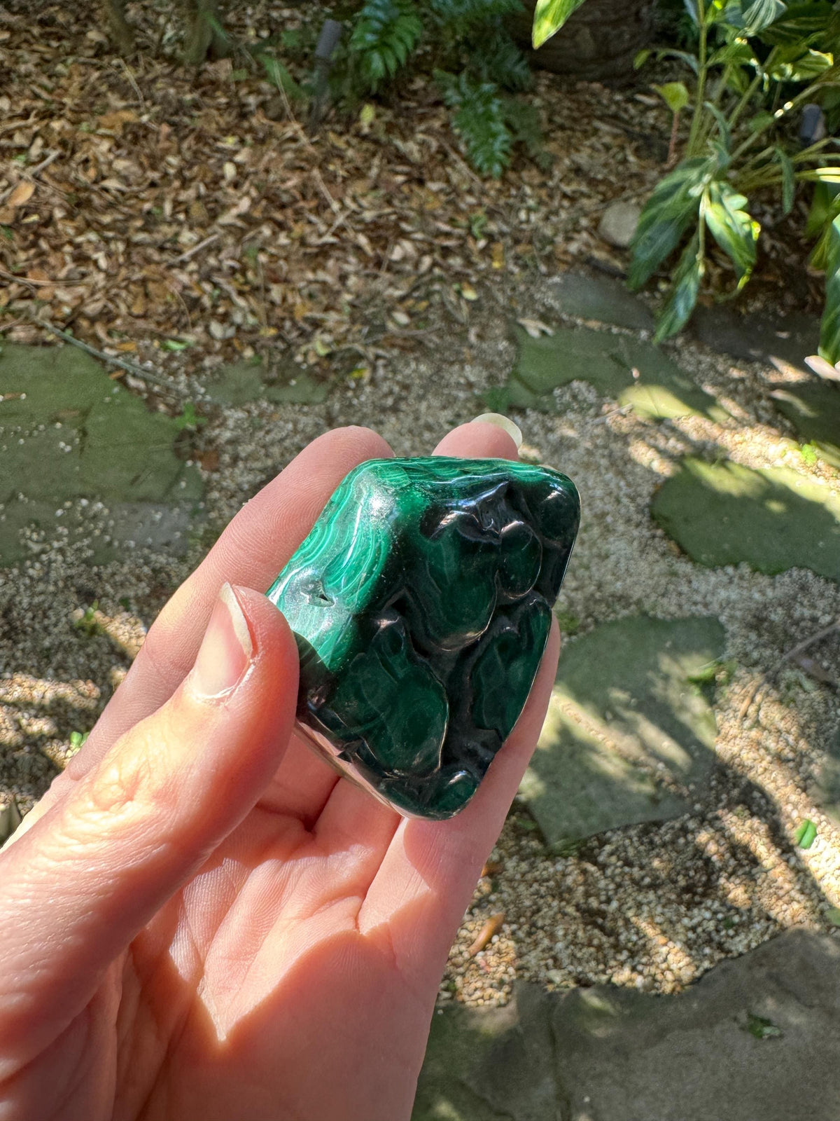 Polished Malachite Specimen: Congo Mineral Display 115.5g Crystal Collector