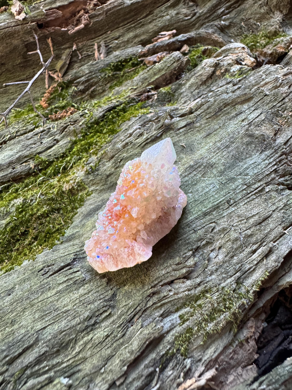 Rainbow Angel Aura Spirit Quartz Point Specimen 20.4g From Mpumalanga South Africa Mineral Crystal