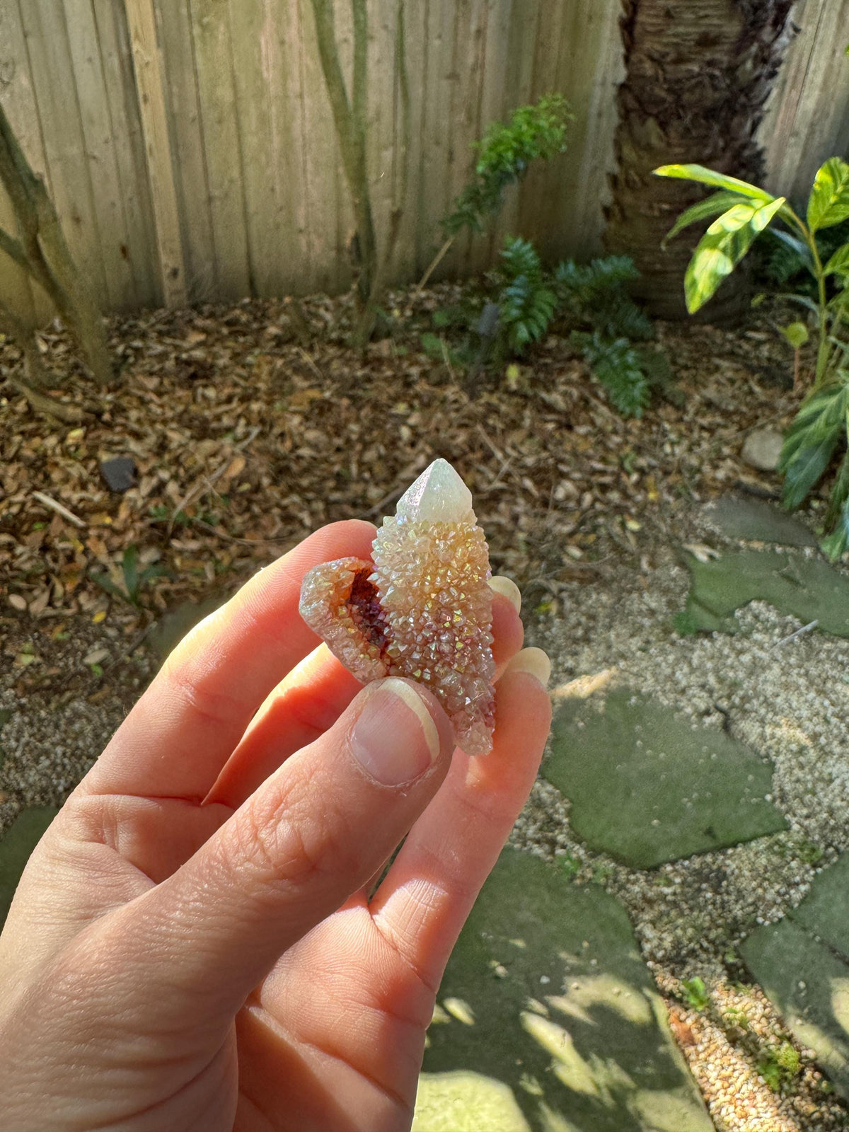 Rainbow Angel Aura Spirit Quartz Point Specimen 20.4g From Mpumalanga South Africa Mineral Crystal