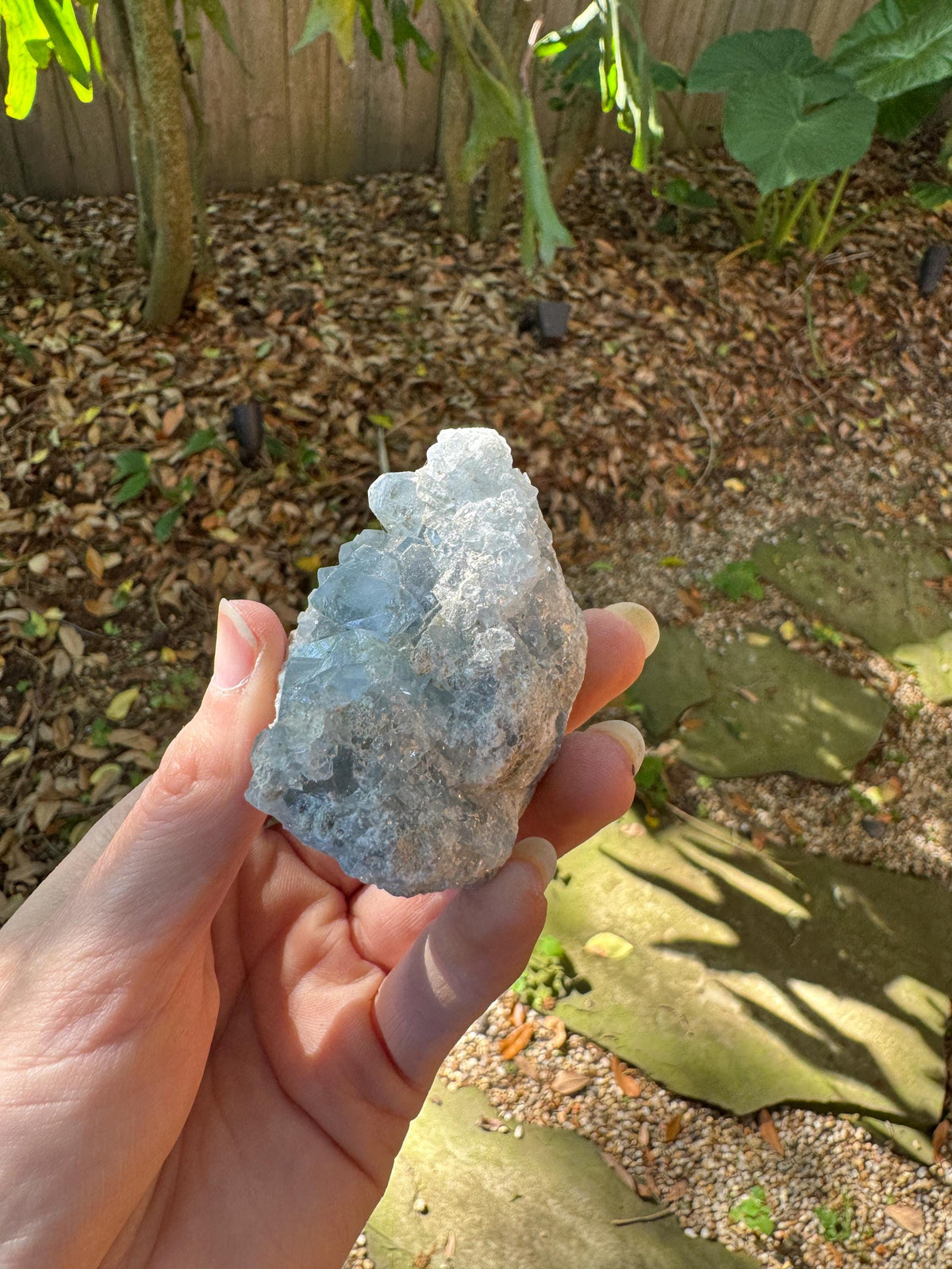 Sparkly Blue Celestine/Celestite Geode 198g Specimen, Madagascar Mineral Crystal