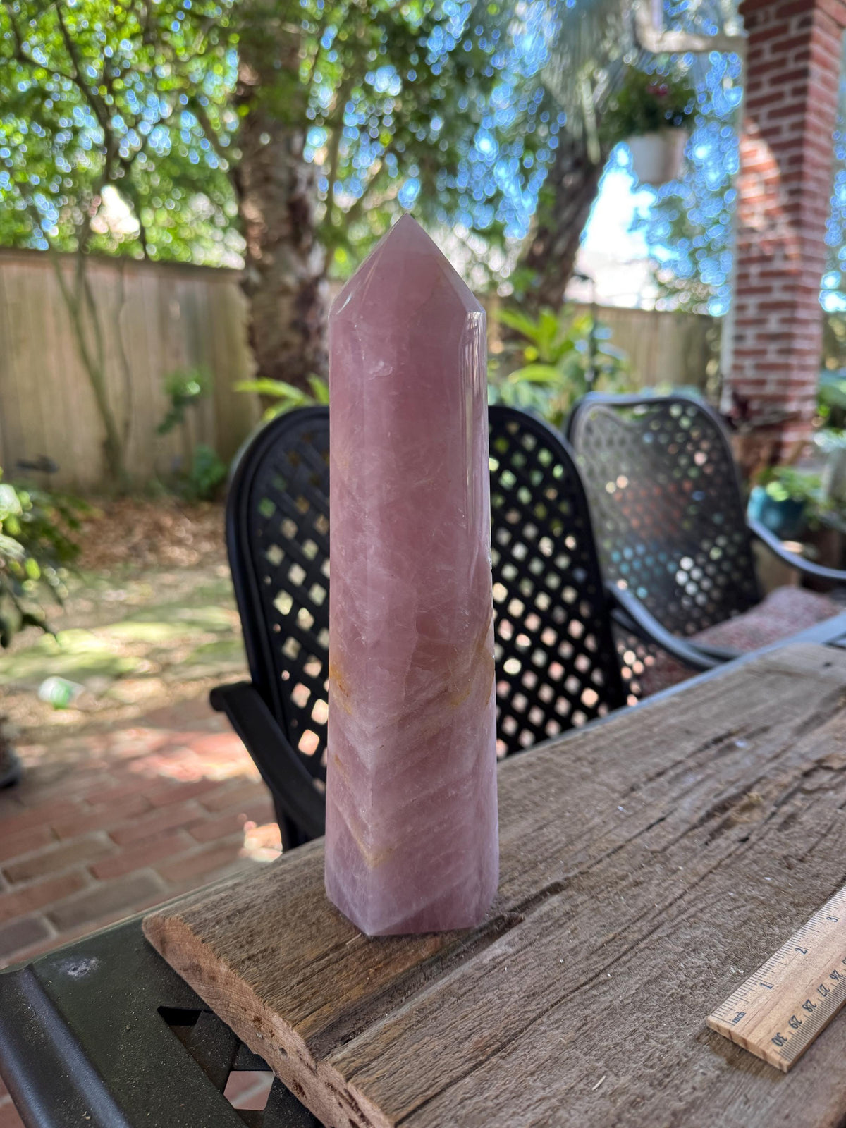 Polished Rose Quartz Tower, From Madagascar, 1180g 2lb 9.7oz Crystal, Specimen Mineral