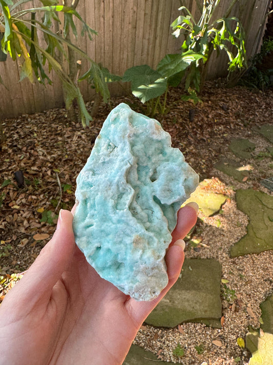 Raw Blue Aragonite Specimen From Afghanistan 216.9g Crystal Mineral