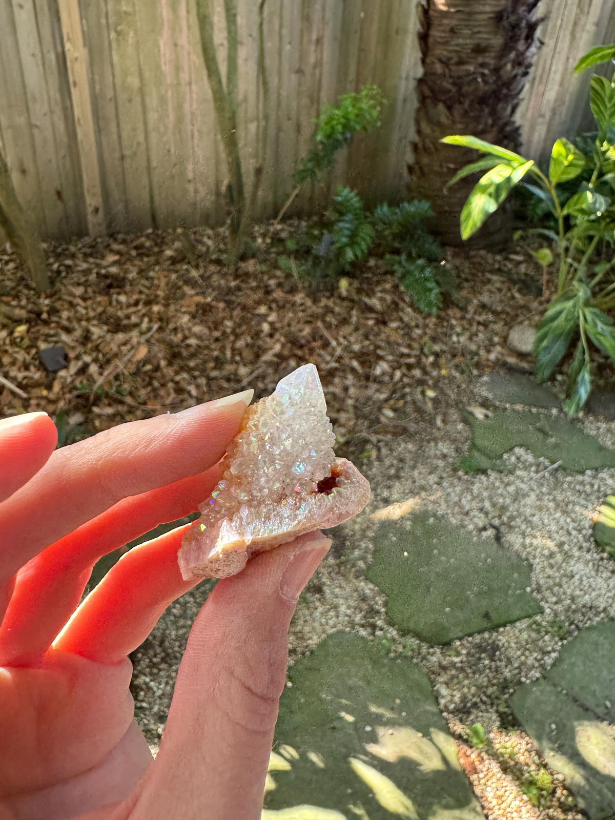 Rainbow Angel Aura Spirit Quartz Point Specimen 20.4g From Mpumalanga South Africa Mineral Crystal